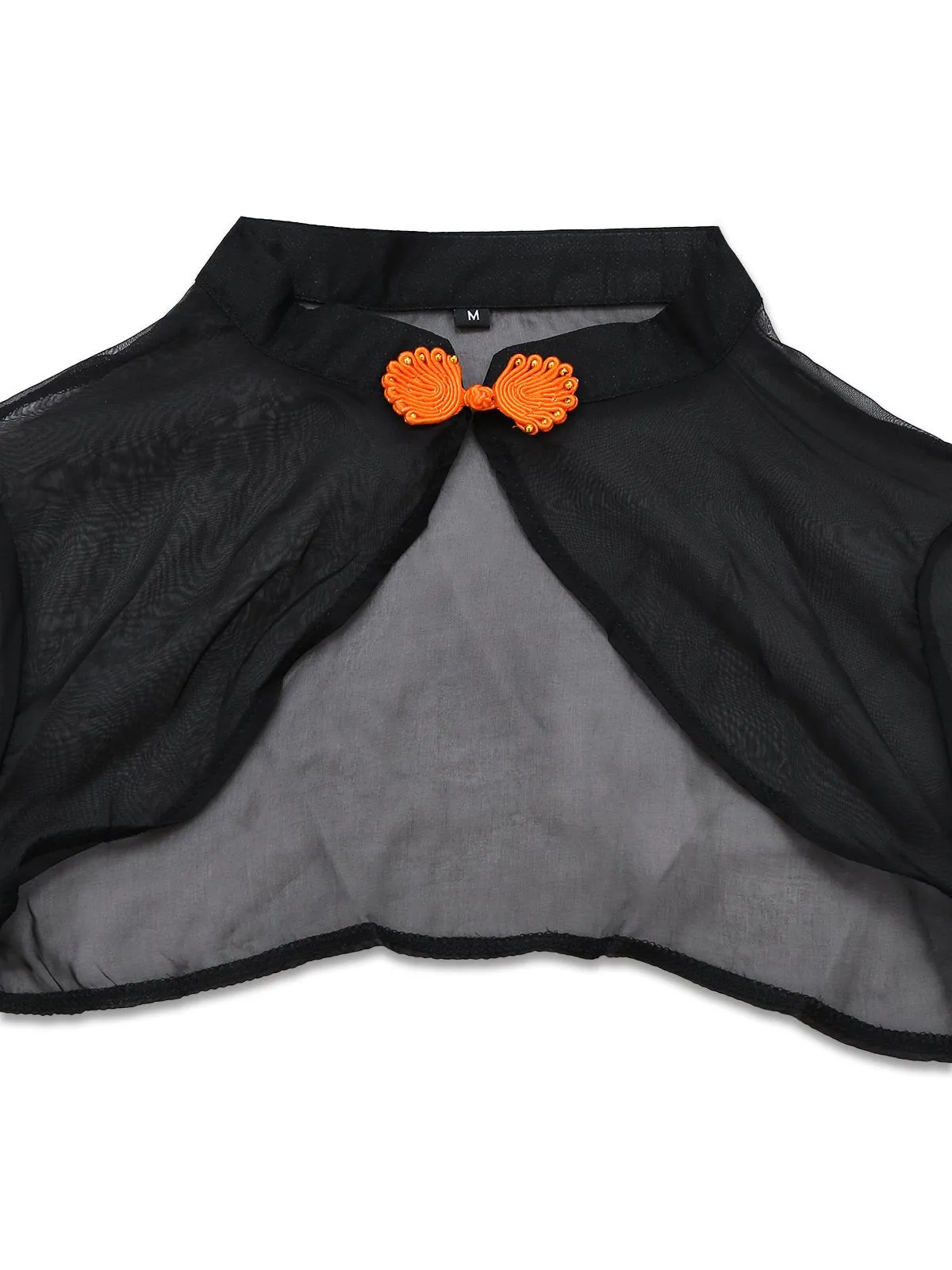 Orange 1940s Floral Lace Dress With Cape & Hat sold by Retro Stage product image thumbnail 3