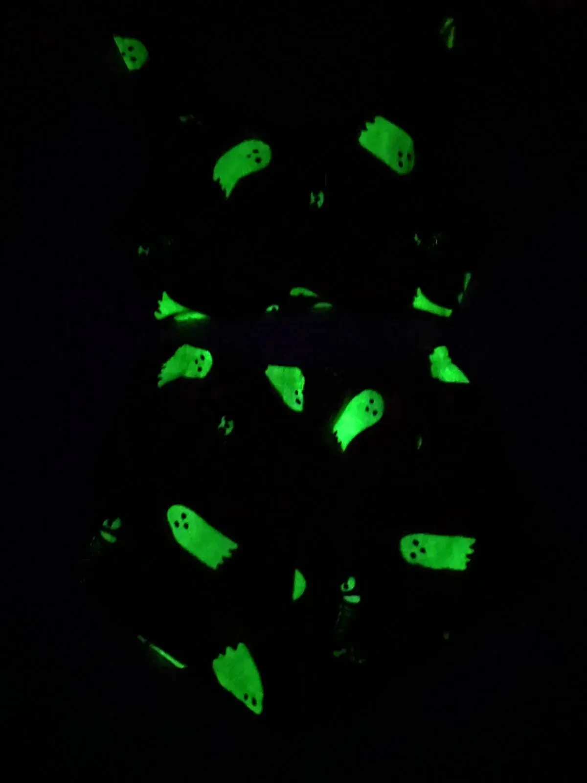 2PCS Orange 1970s Glowing Halloween Ghost Flannel Pajama Set sold by Retro Stage product image thumbnail 4