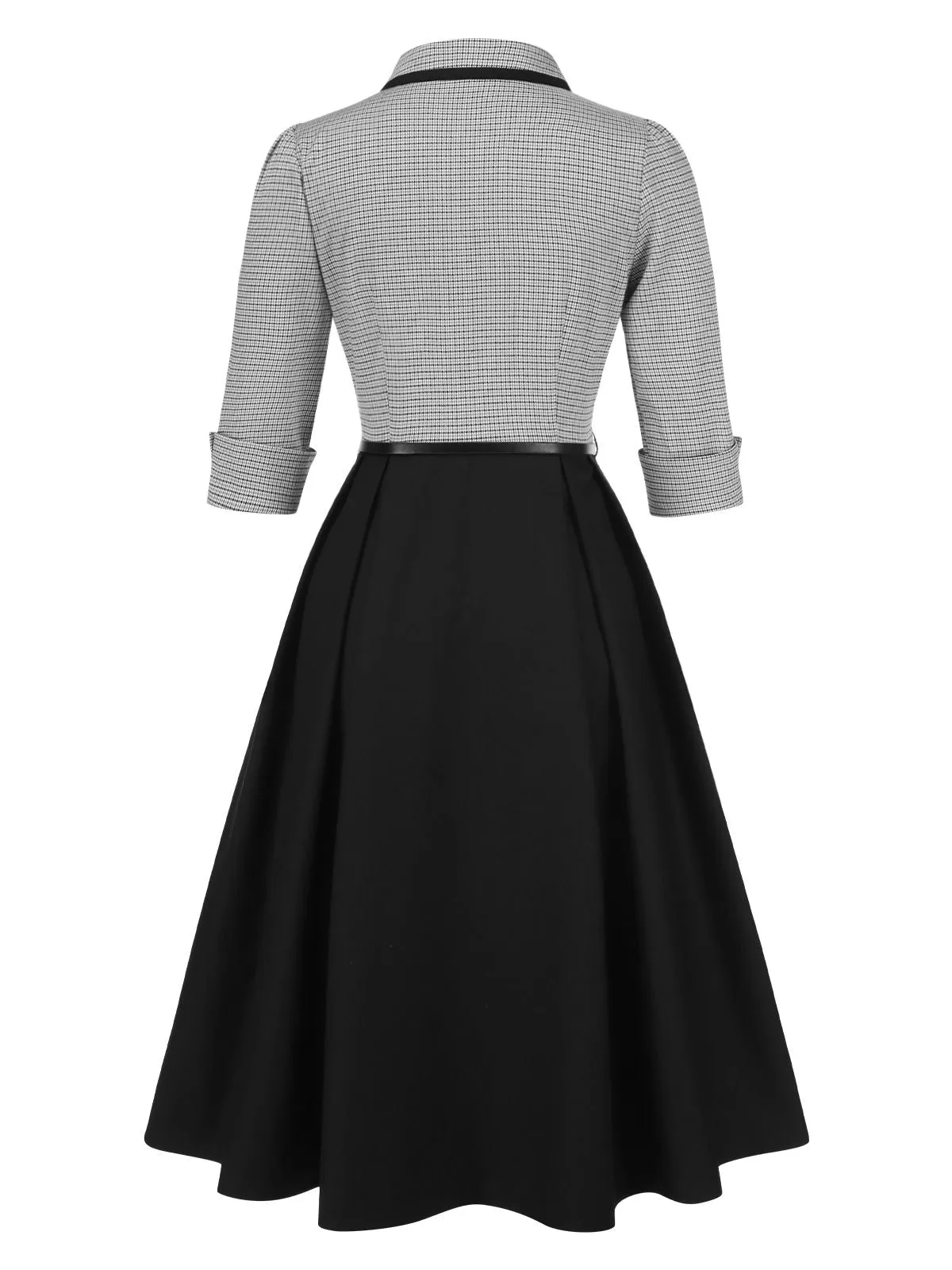 1950s Houndstooth Detachable Bow Collar Dress sold by Retro Stage product image thumbnail 4