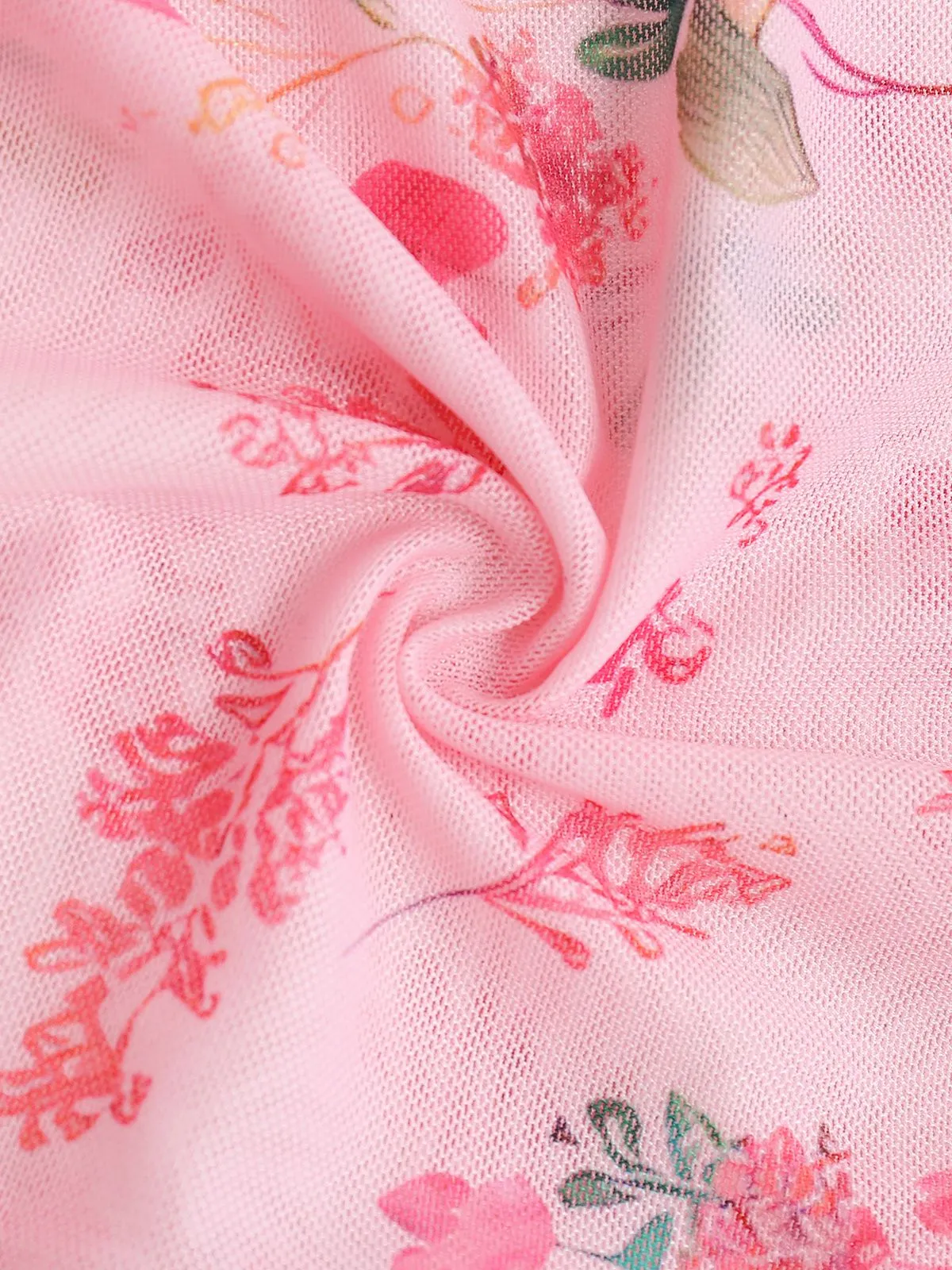 Pink 1970s Floral Lace Sheer Nightgown sold by Retro Stage product image thumbnail 5