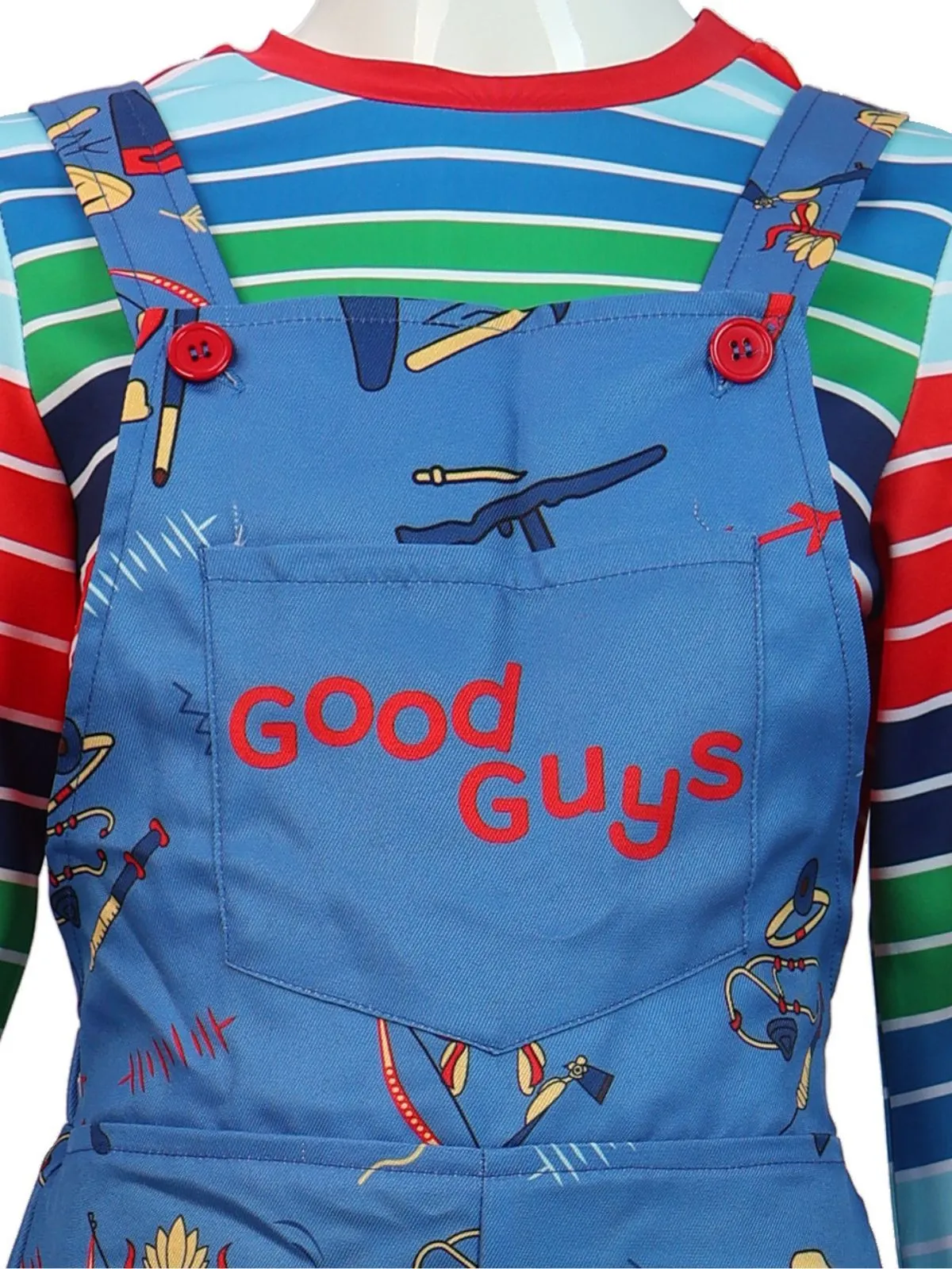 1940s Chucky Doll Striped Dungarees Cosplay Set sold by Retro Stage product image thumbnail 4