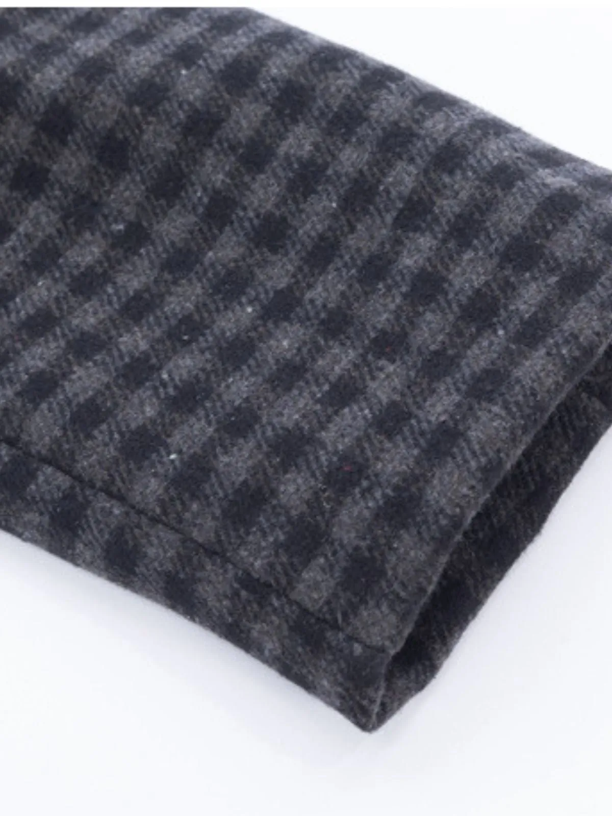 Gray 1950s Halloween Wednesday Plaid Faux-Wool Cape Coat sold by Retro Stage product image thumbnail 4