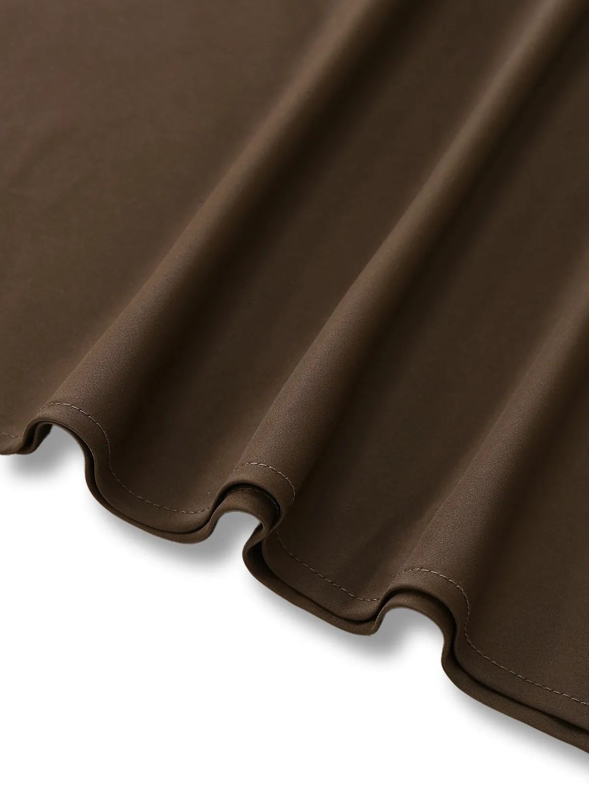 2PCS Brown 1930s Solid Satin Sleeveless V-Neck Vest & Fishtail Skirt sold by Retro Stage product image thumbnail 5