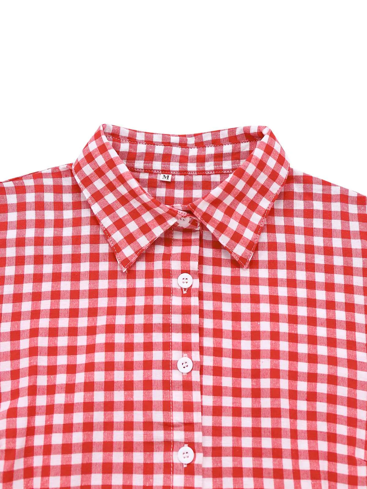 2PCS 1960s Oktoberfest Costume Plaids Blouse & Shorts sold by Retro Stage product image thumbnail 3