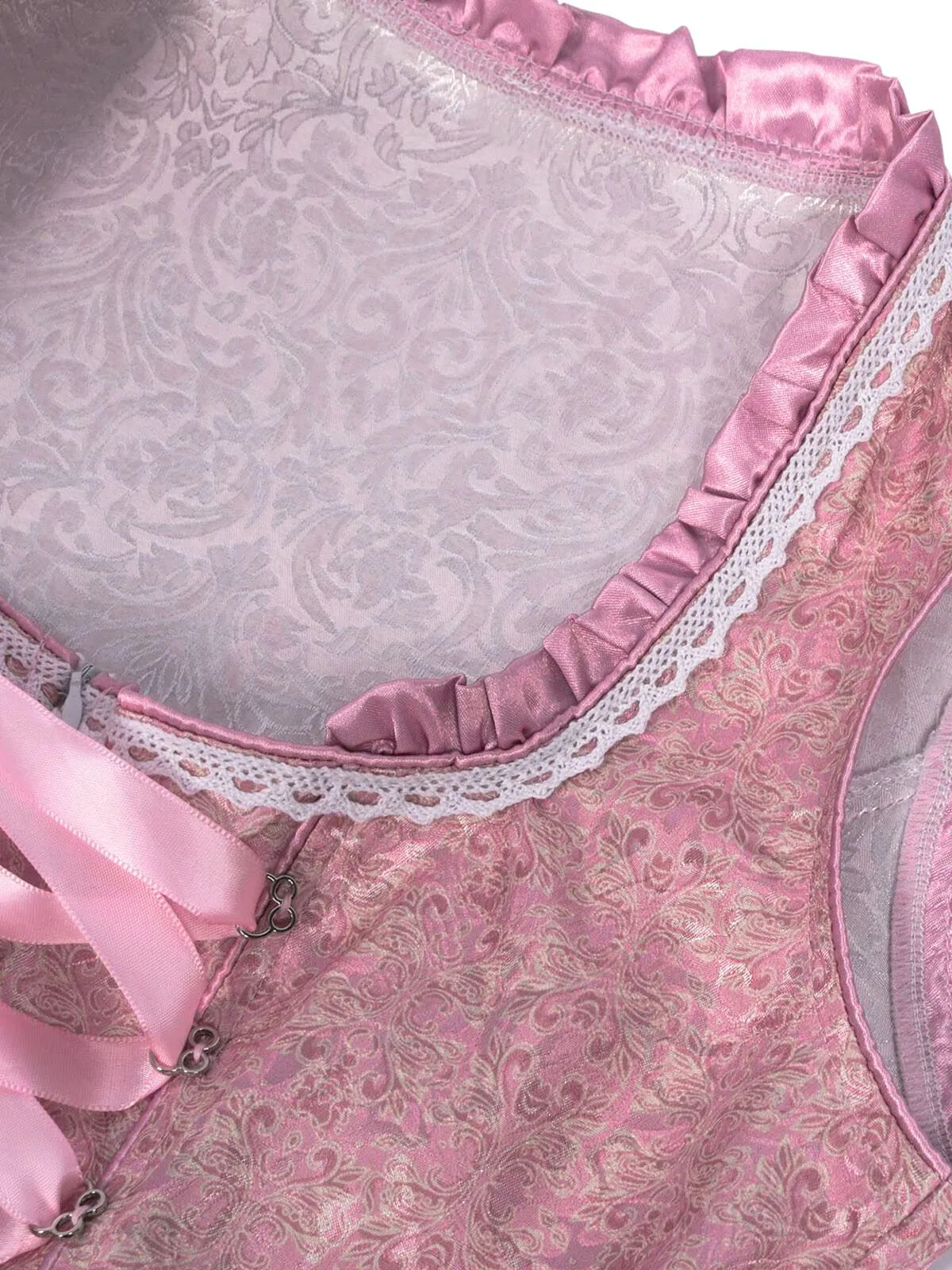 Pink 1950 Embroidered Puff Dress Set sold by Retro Stage product image thumbnail 5