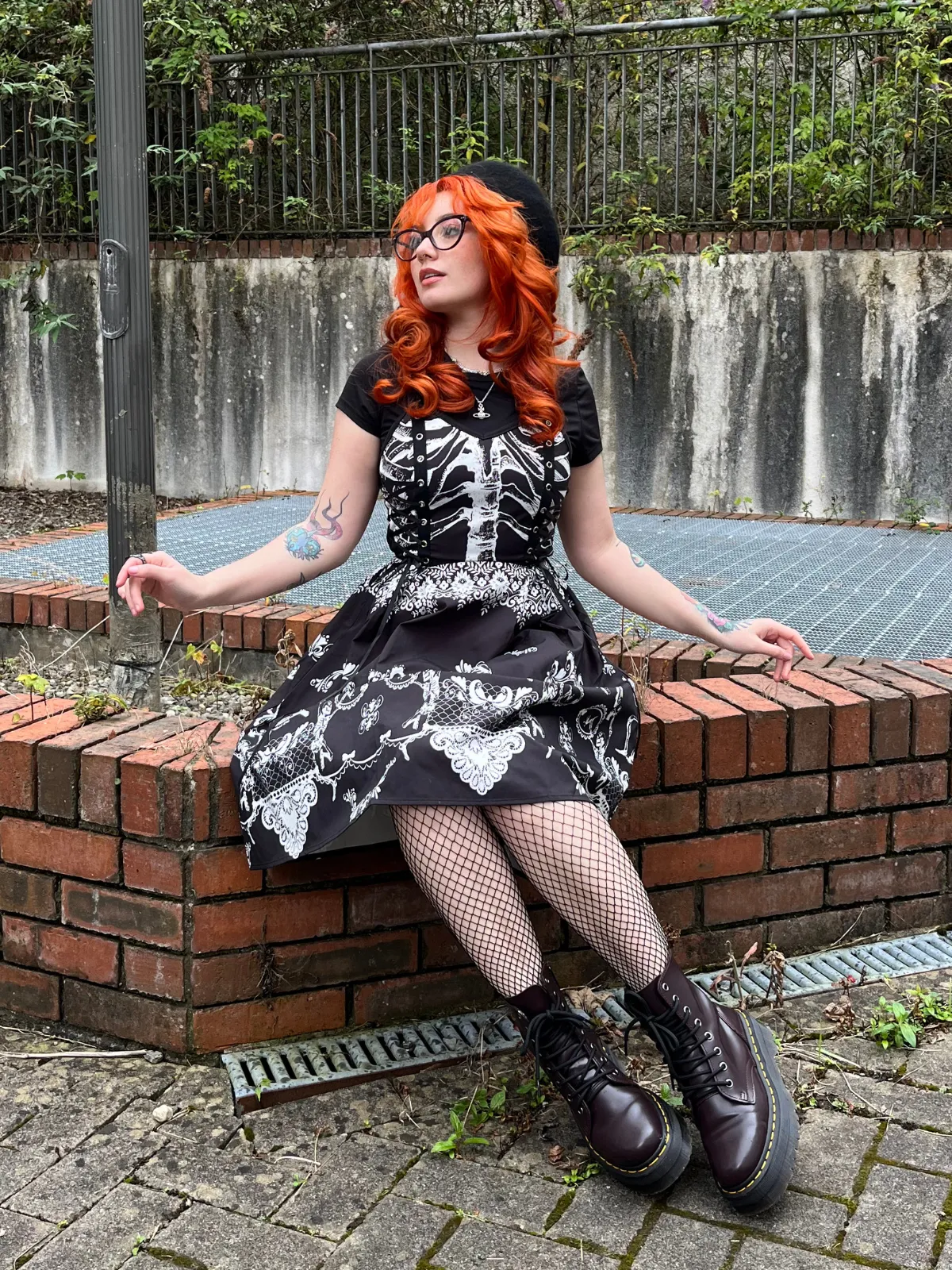 Black 1950s Lace-up Halloween Dress sold by Retro Stage product image thumbnail 2