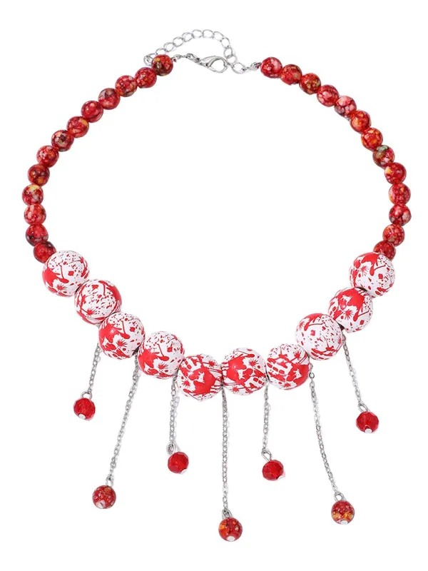 White Halloween Blood Gothic Necklace sold by Retro Stage