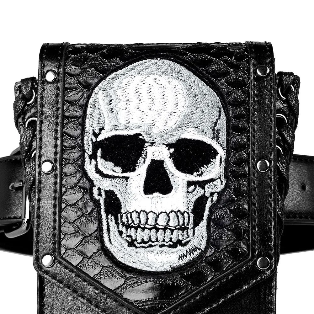 Black Halloween Embroidered Skull Bag sold by Retro Stage product image thumbnail 5