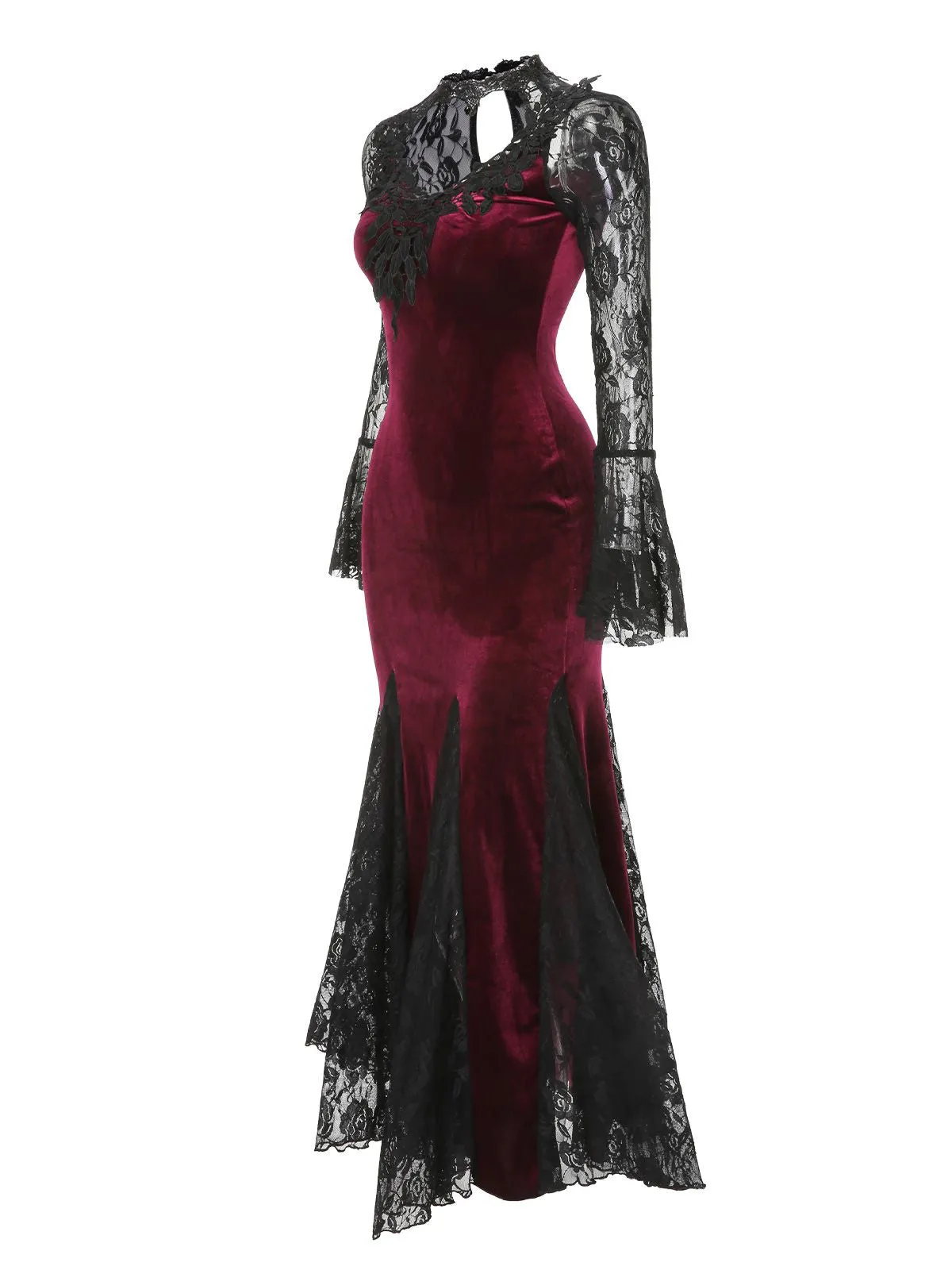 1930s Lace Long Sleeve Fishtail Dress sold by Retro Stage product image thumbnail 4