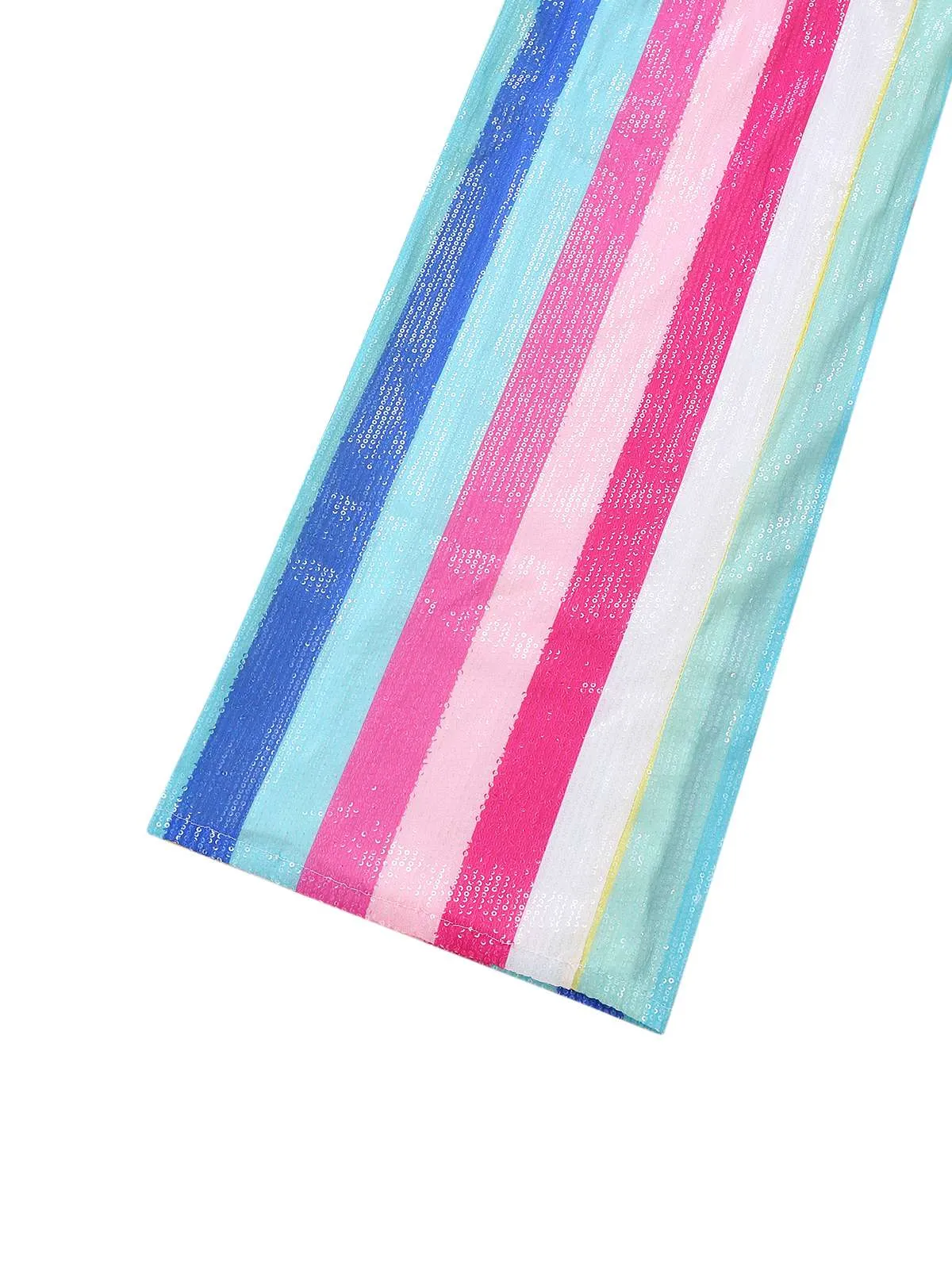 Multicolor 1960s V-Neck Sequined Vertical Striped Jumpsuit sold by Retro Stage product image thumbnail 4