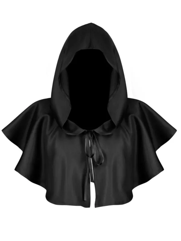 Vintage Solid Halloween Hooded Grim Reaper Cloak sold by Retro Stage