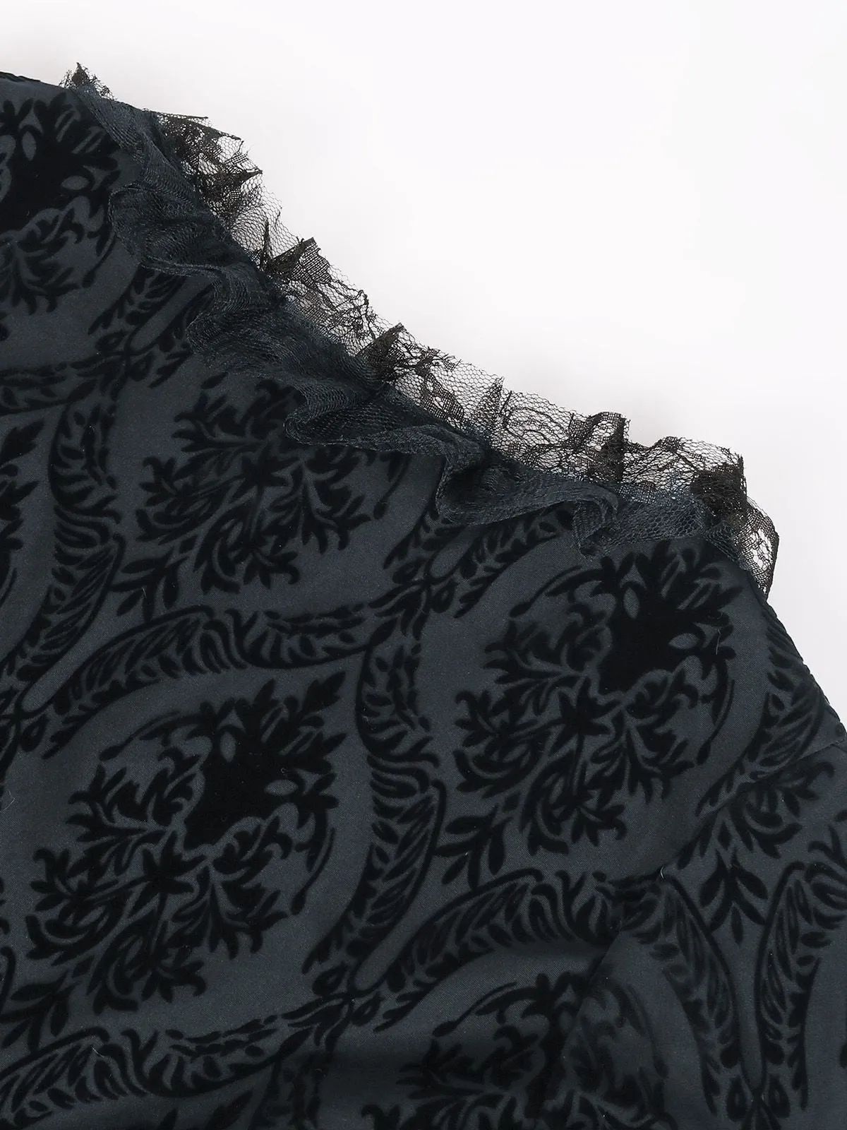 Black 1950s Gothic Victorian Lace Bell Sleeves Dress sold by Retro Stage product image thumbnail 4