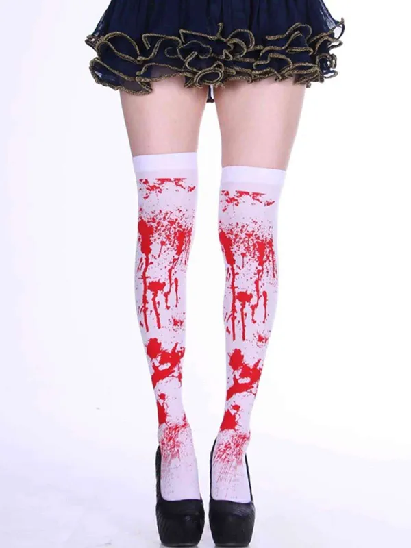 Halloween Gothic Blood Over-Knee Stocking sold by Retro Stage