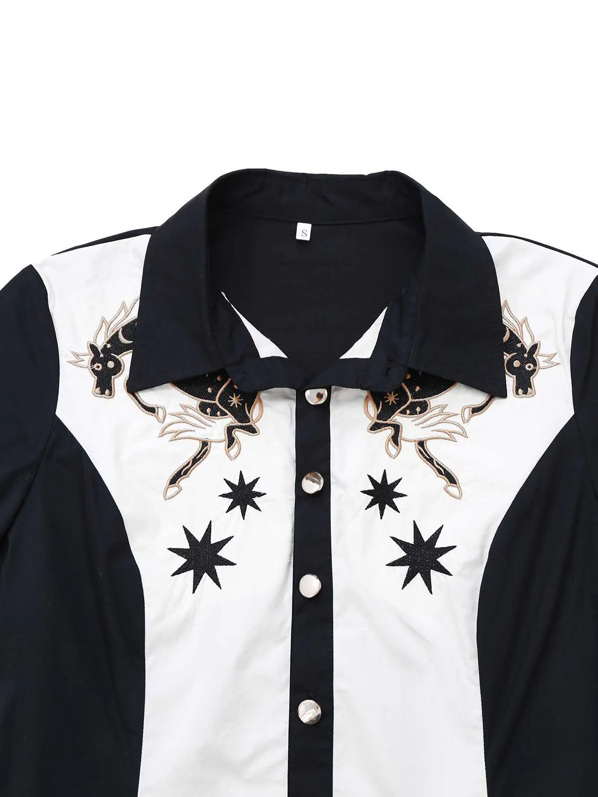 1950s Cotton Western-Inspired Embroidered Horse&Star Dress sold by Retro Stage product image thumbnail 4