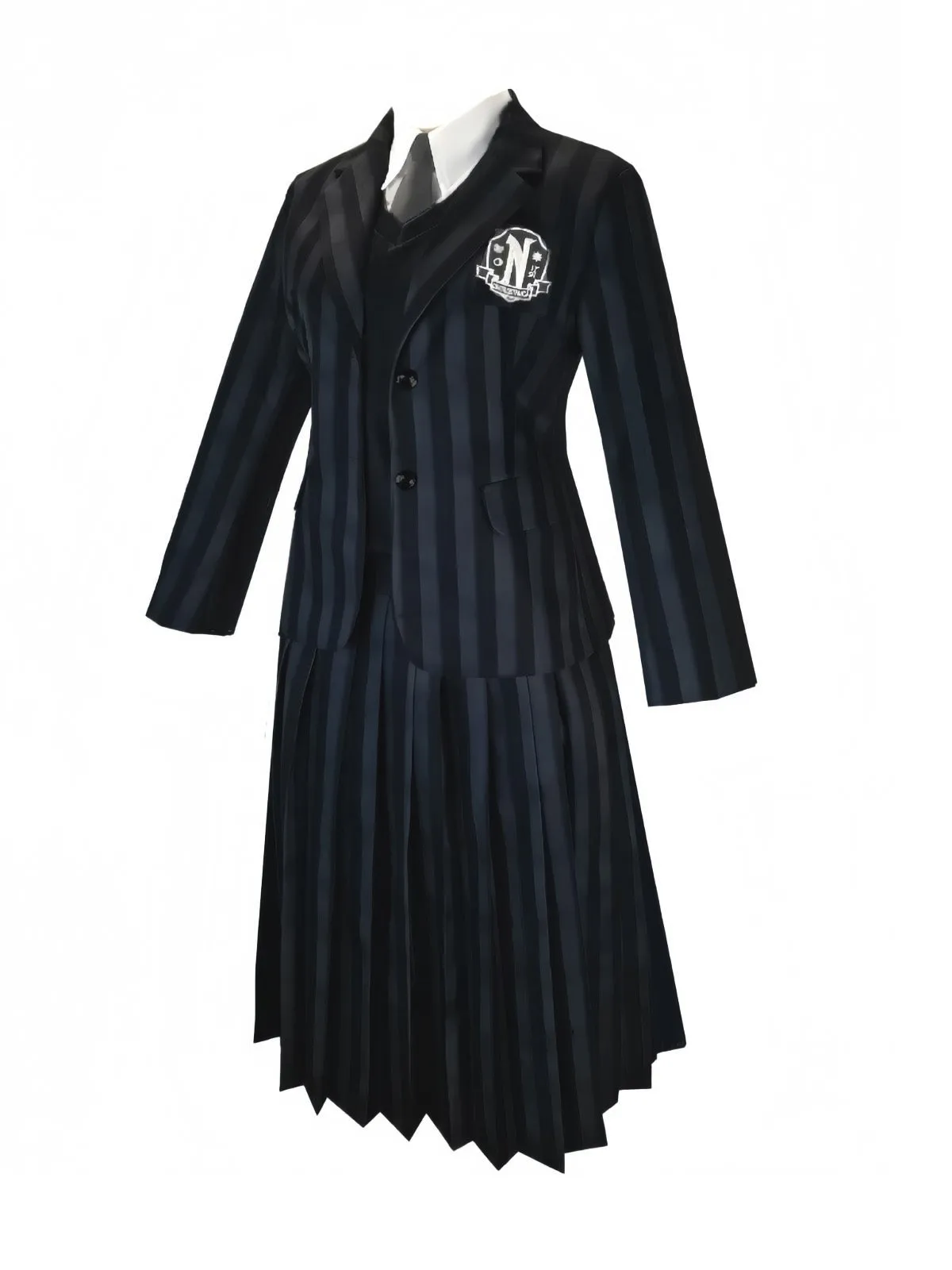 1940s Wednesday Academy Striped Uniform Costume Set sold by Retro Stage product image thumbnail 2
