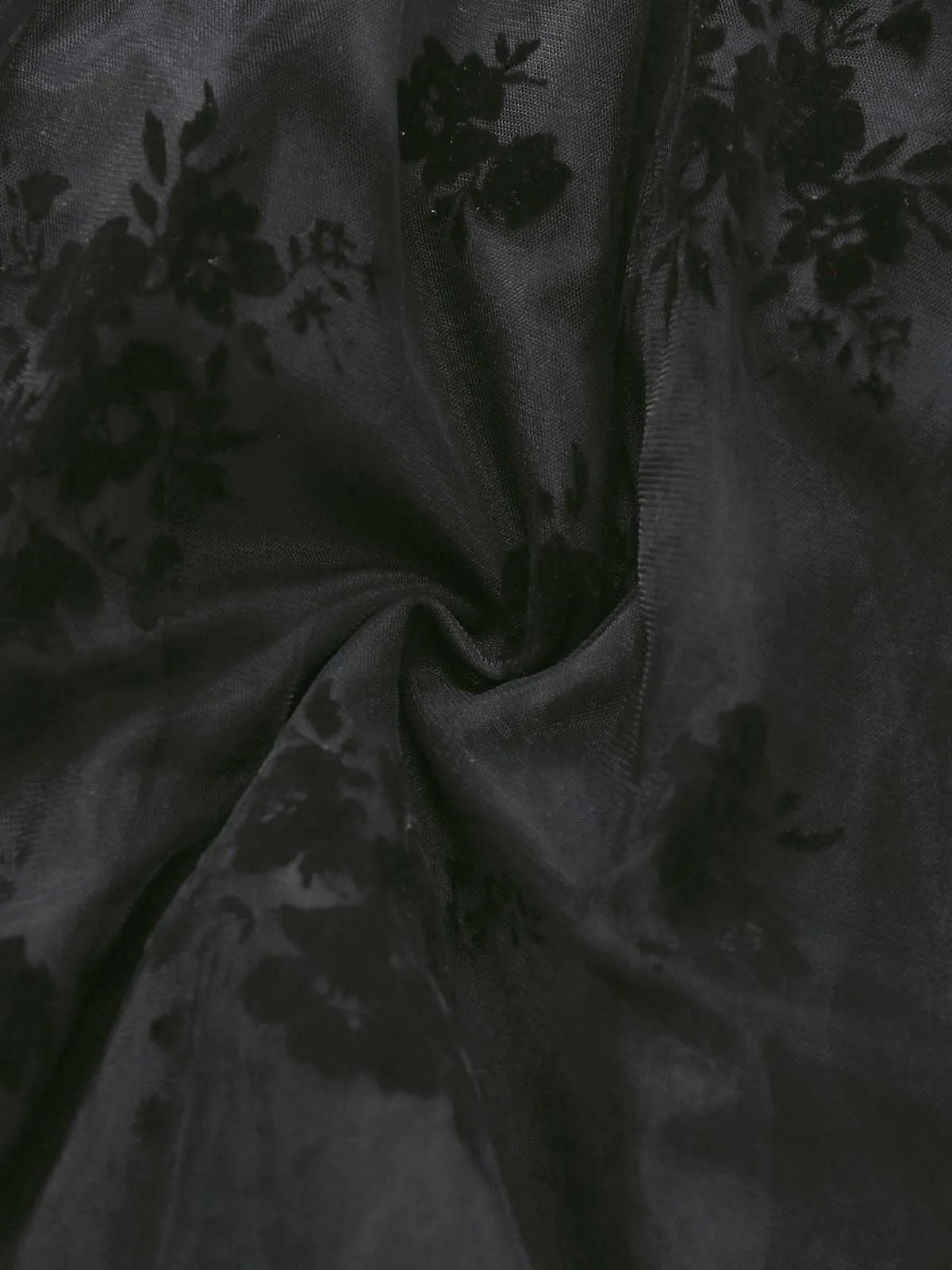 1970s Gothic Strapless Dark Bride Mesh Corset Dress sold by Retro Stage product image thumbnail 5