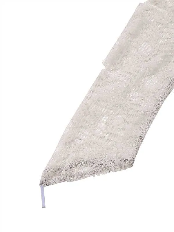 Grey 1930s Halloween Ghost Bride Mesh Dress sold by Retro Stage product image thumbnail 5