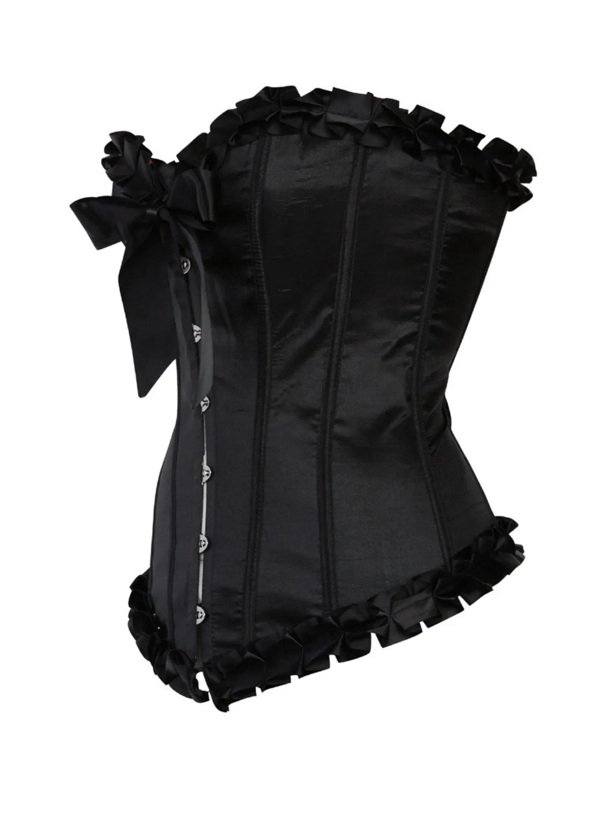 1980s Binding Bow Box-Pleat Patchwork Corset sold by Retro Stage product image thumbnail 2