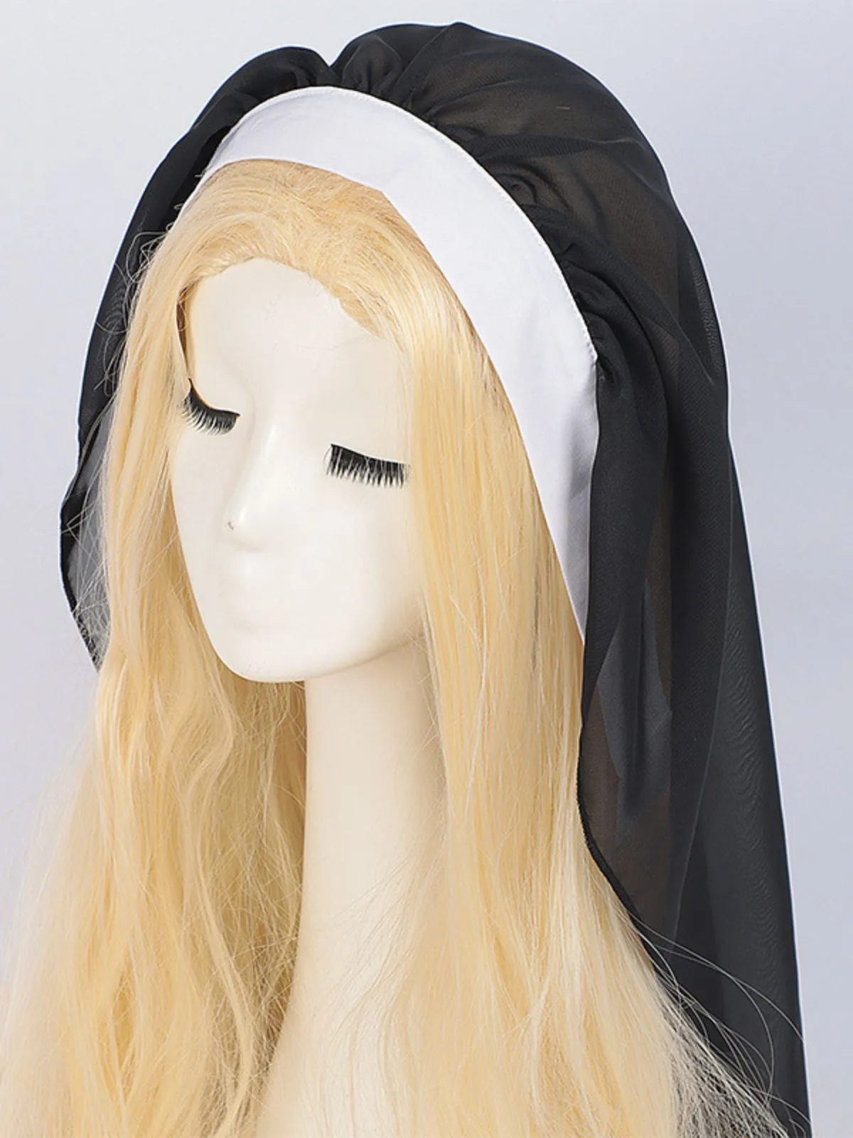 Black 1940s Nun-Style Cross Necklace Dress sold by Retro Stage product image thumbnail 3