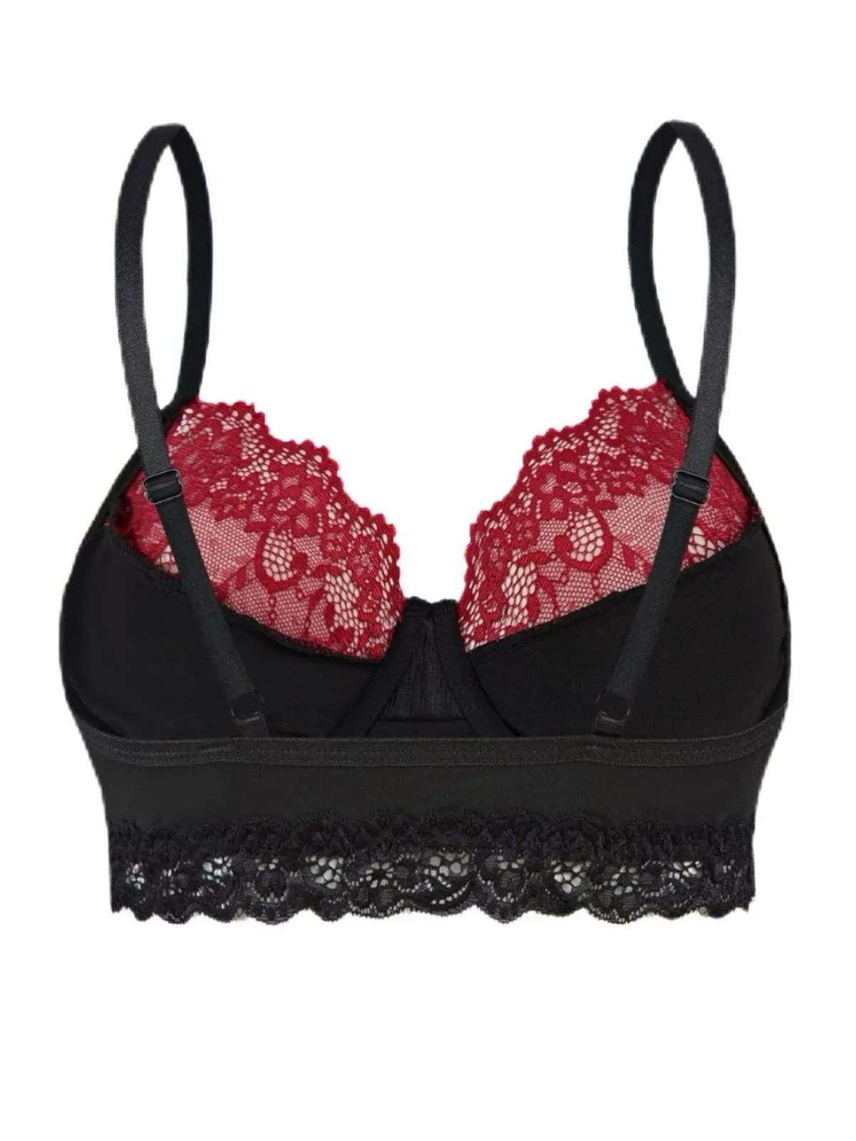 Black 1980s Gothic Skull Lace Patchwork Crop Top sold by Retro Stage product image thumbnail 2