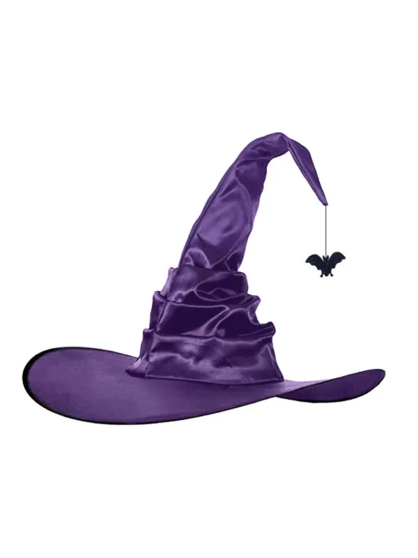 Halloween Spider Satin Witch Hat sold by Retro Stage