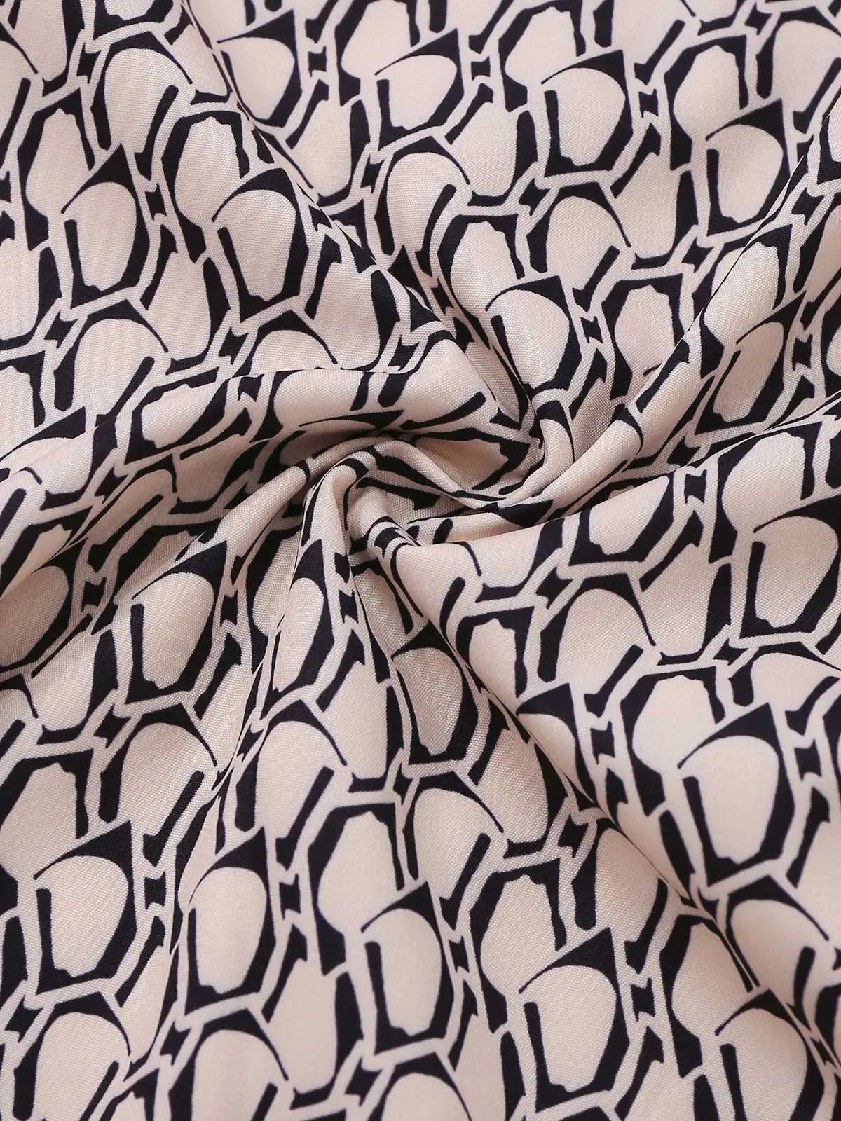 1970s Sleeveless Geometric Print Waist Bow Jumpsuit sold by Retro Stage product image thumbnail 3