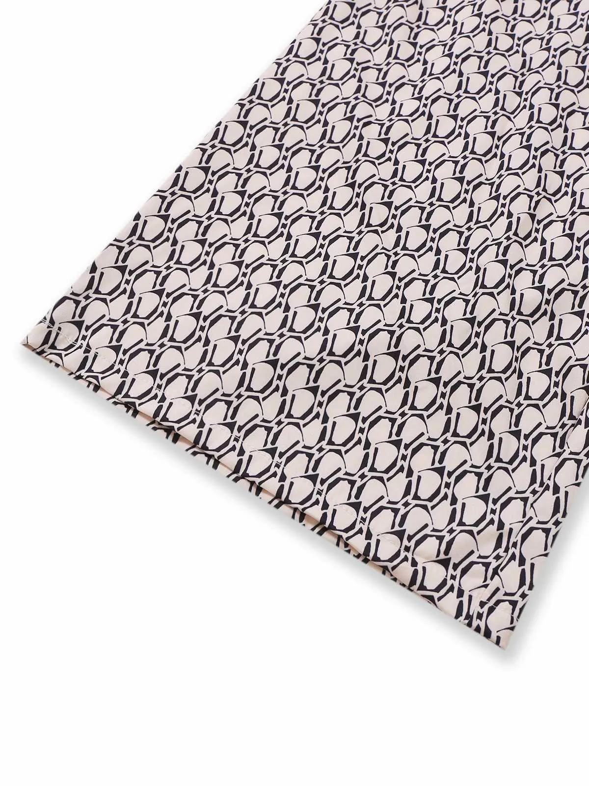 1970s Sleeveless Geometric Print Waist Bow Jumpsuit sold by Retro Stage product image thumbnail 4