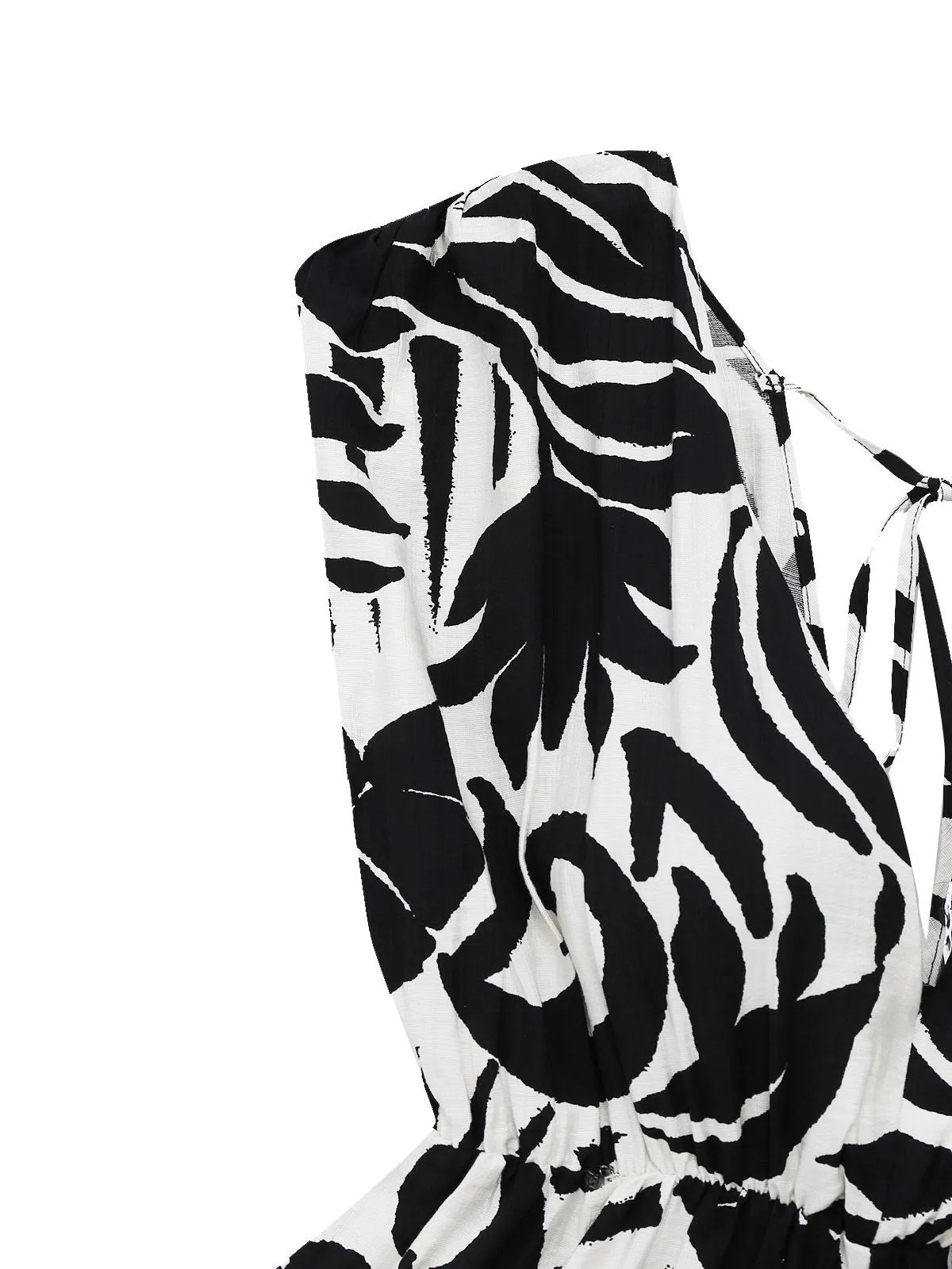 Black 1940s Plants Silhouette Bat Sleeve Jumpsuit sold by Retro Stage product image thumbnail 4