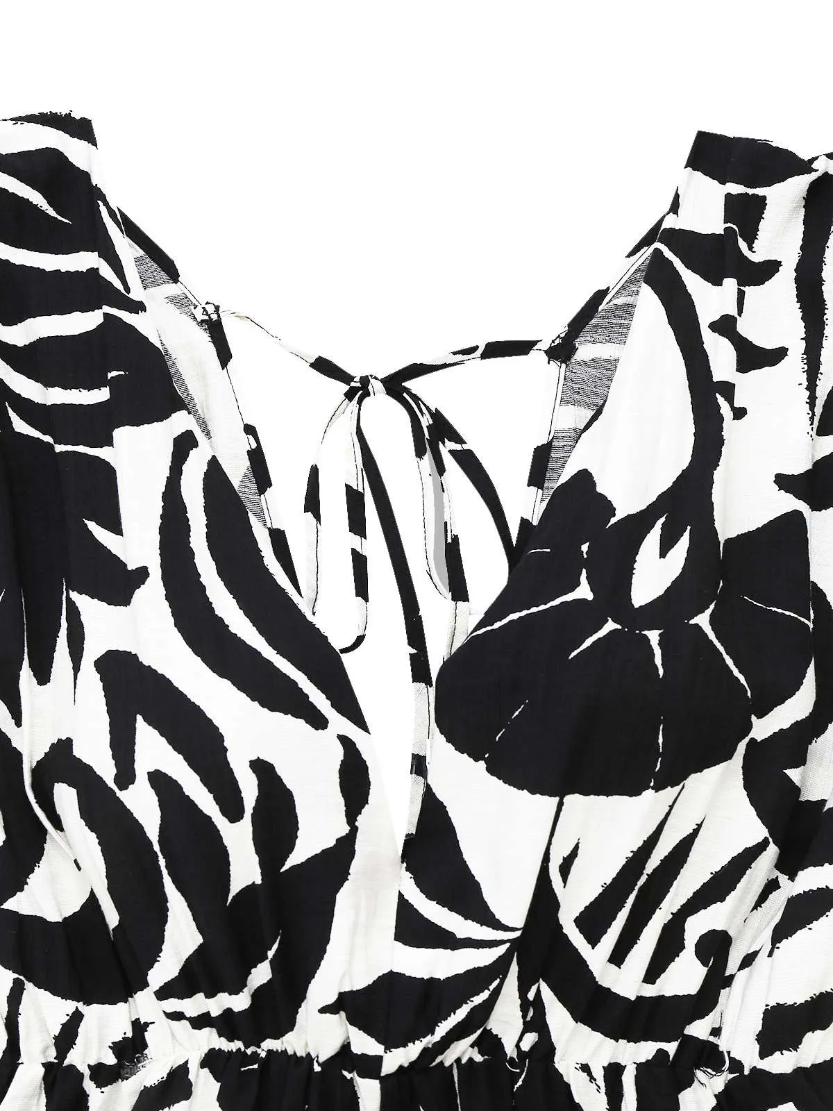 Black 1940s Plants Silhouette Bat Sleeve Jumpsuit sold by Retro Stage product image thumbnail 3