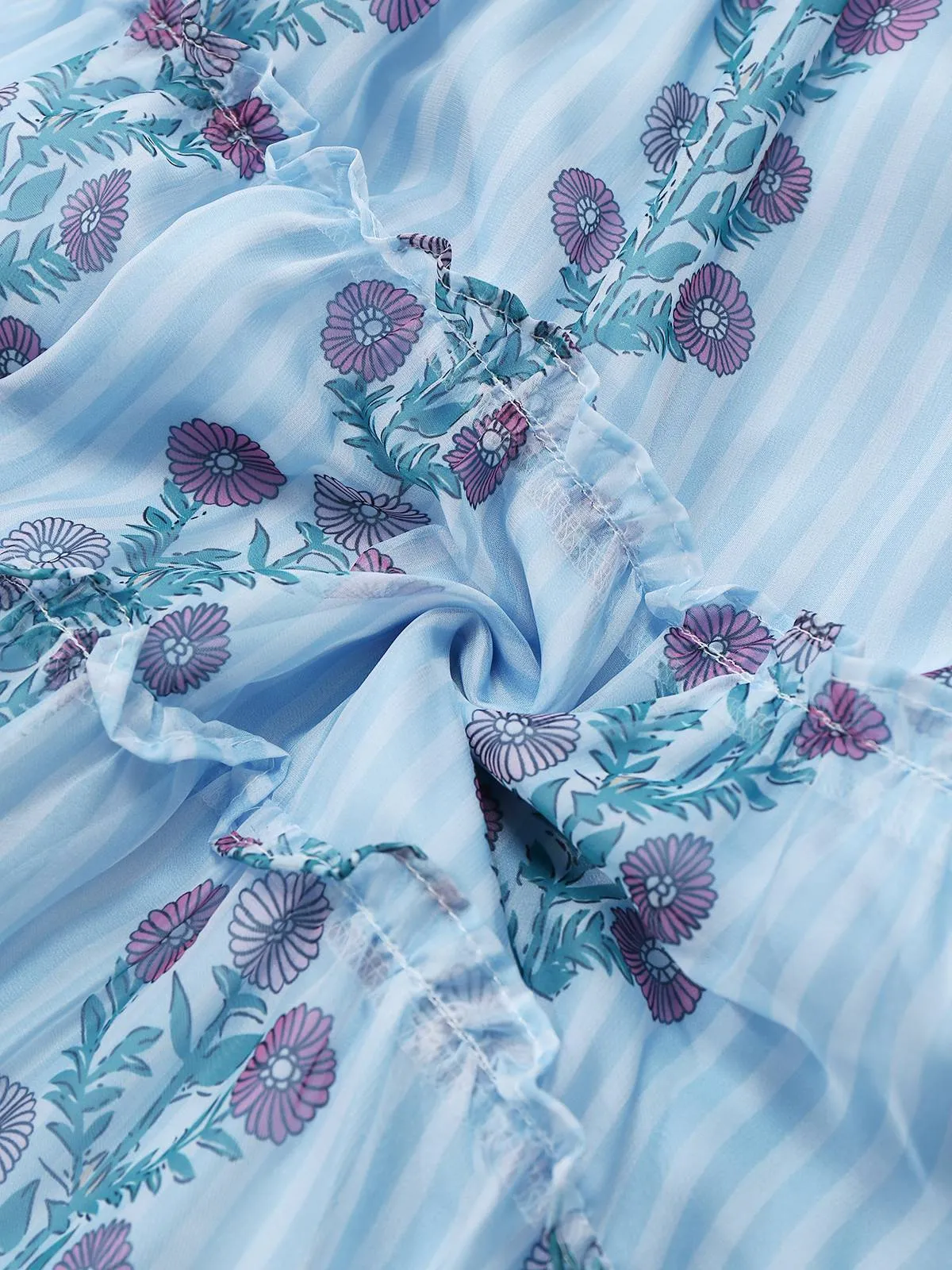 1940s Daisy Mesh Patchwork Smocked Dress sold by Retro Stage product image thumbnail 5