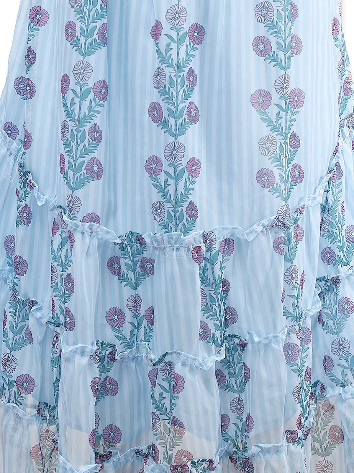 1940s Daisy Mesh Patchwork Smocked Dress sold by Retro Stage product image thumbnail 4