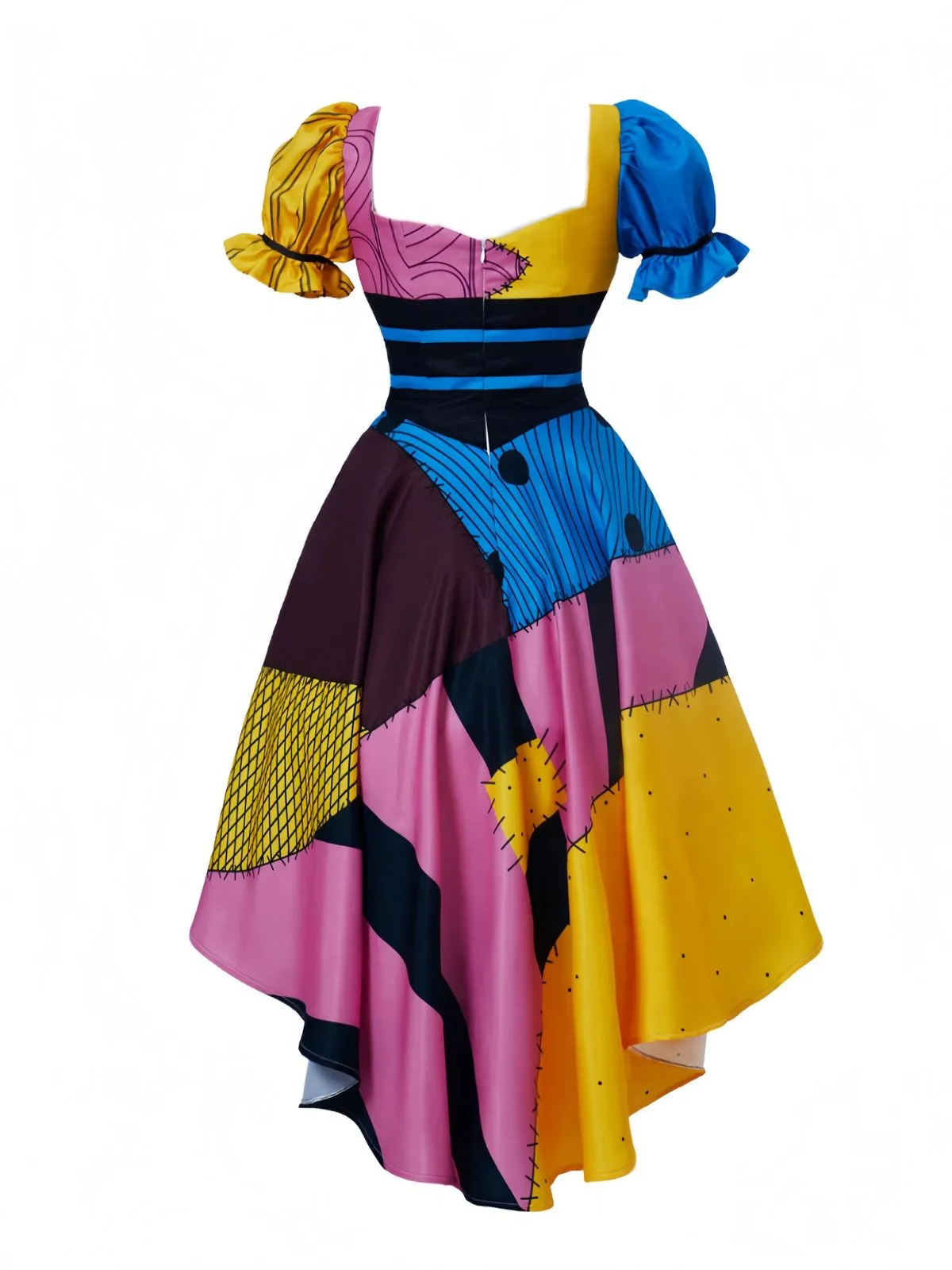 Multicolor 1950s Sweetheart Neck Patchwork Sally Dress sold by Retro Stage product image thumbnail 2