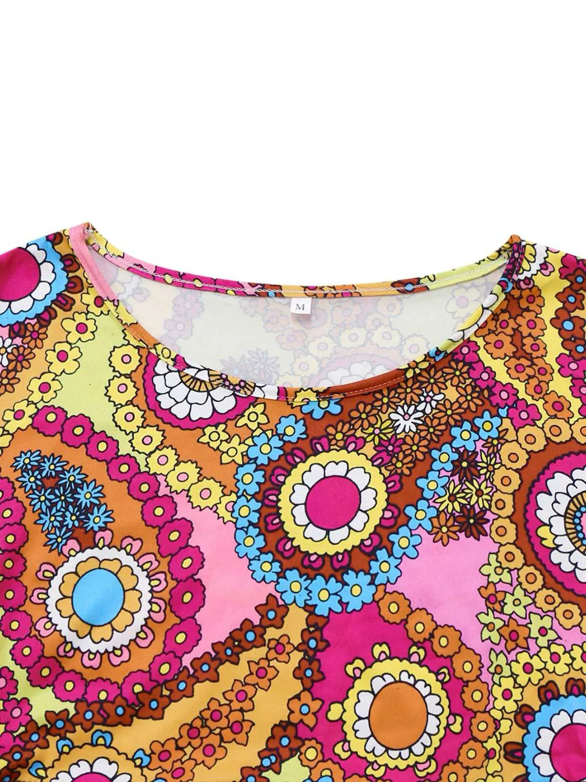 2PCS 1970s Fringe Vest & Psychedelic Hippie Costume Dress sold by Retro Stage product image thumbnail 3