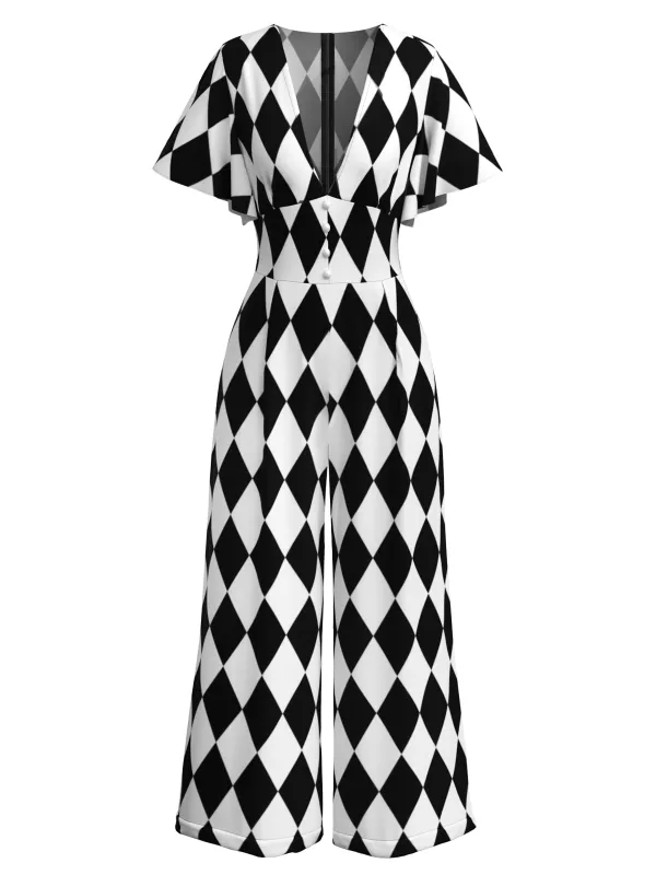 1930s Halloween Gingham Plaid Jumpsuit sold by Retro Stage