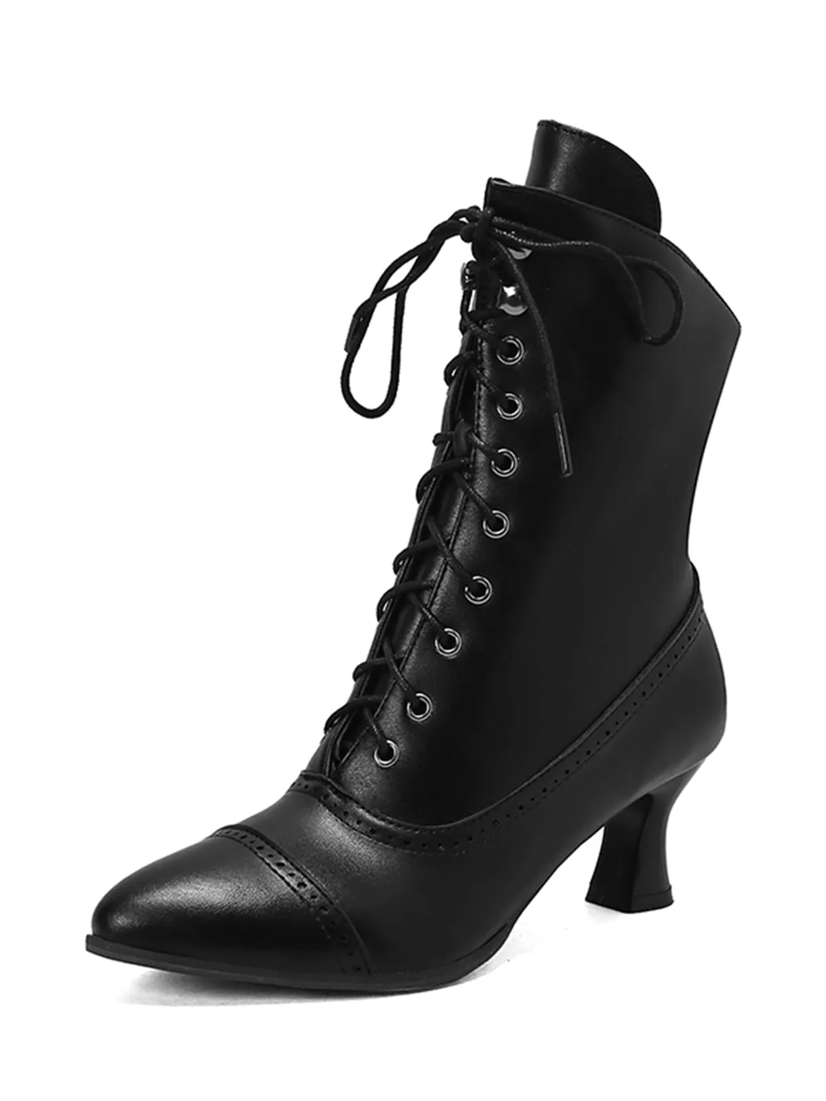 Retro Leather High Heel Boots sold by Retro Stage product image thumbnail 5