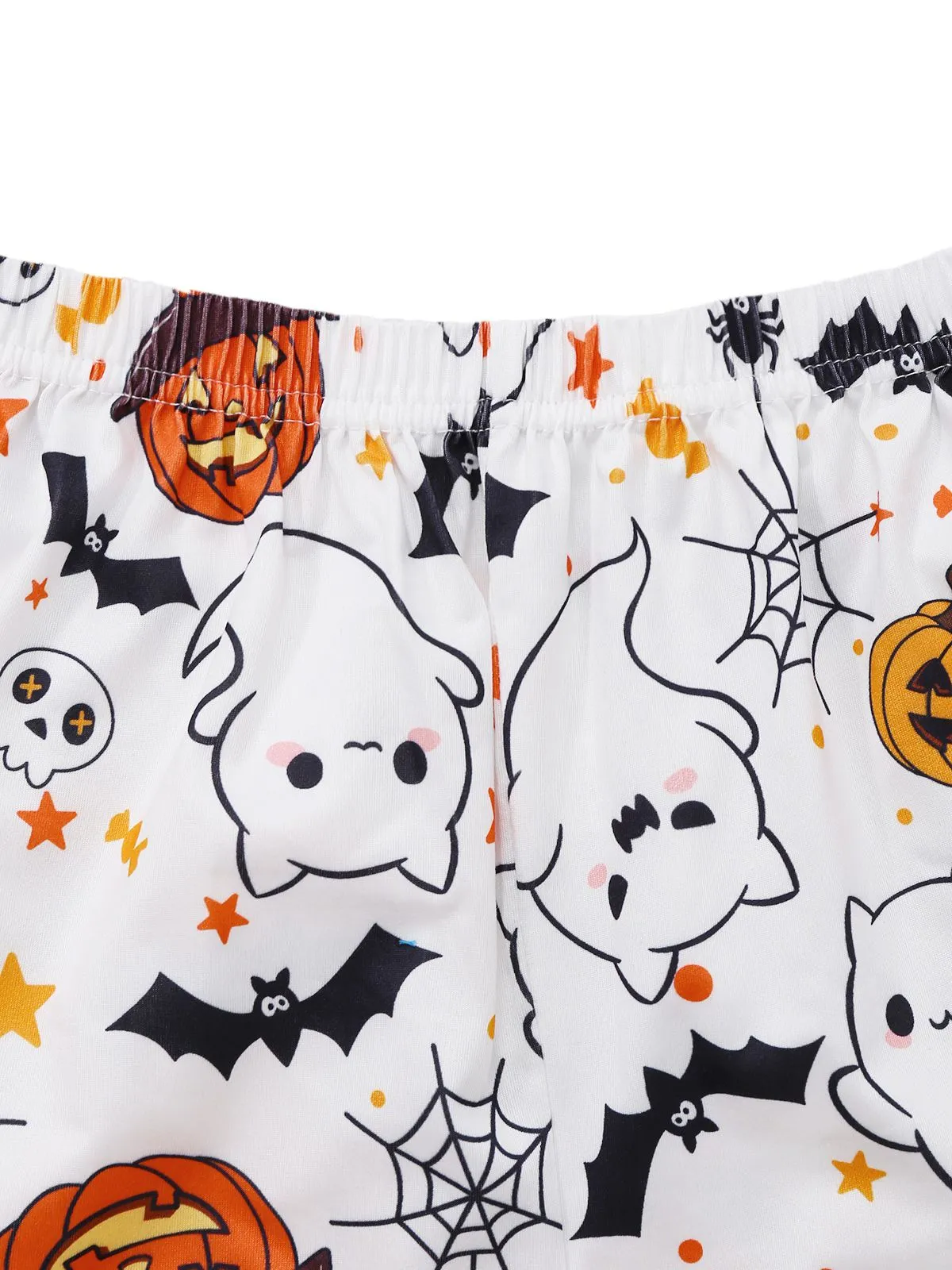 White 1950s Halloween Print Notched Collar Pajama Set sold by Retro Stage product image thumbnail 3