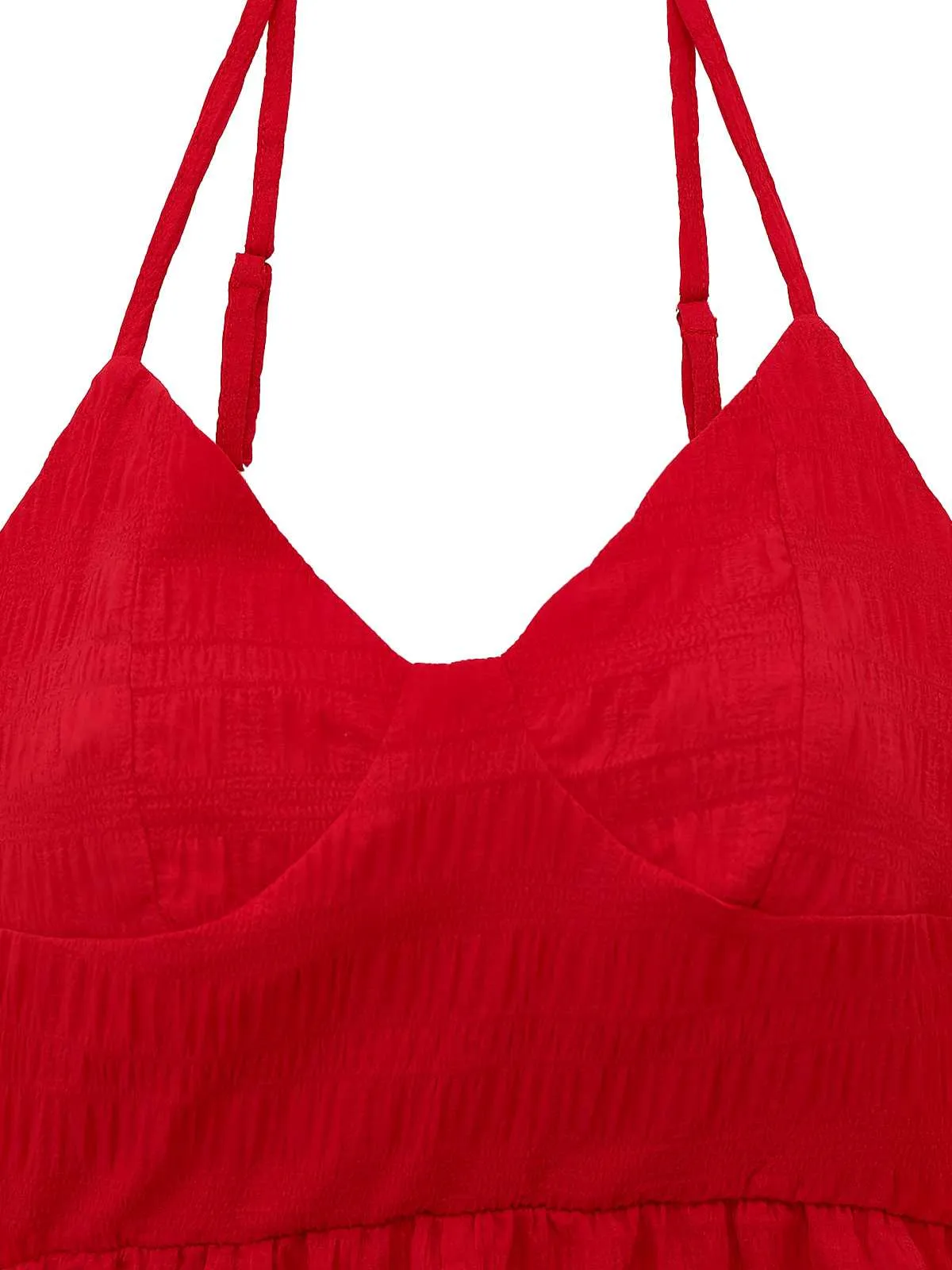 1970s Spaghetti Strap Textured Solid Jumpsuit sold by Retro Stage product image thumbnail 5