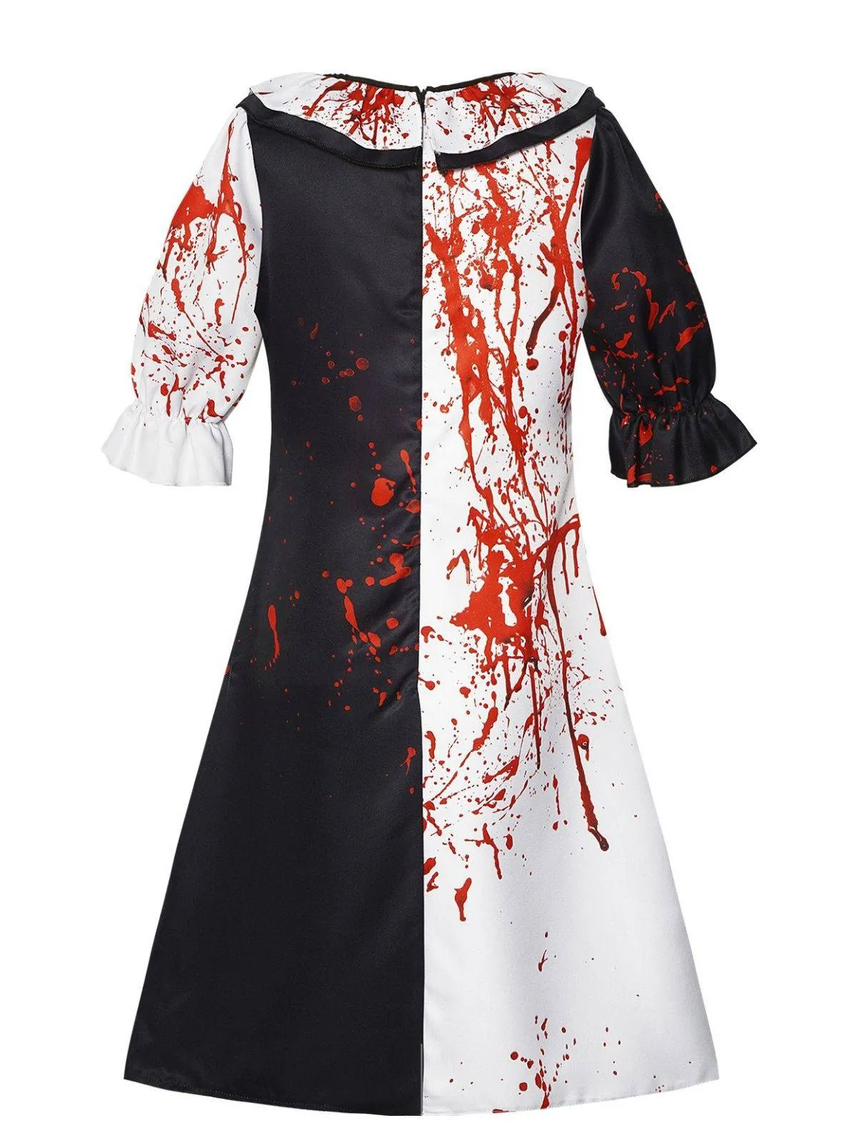 Multicolor 1960s Terrifier Blood Stain Color Block Dress sold by Retro Stage product image thumbnail 2