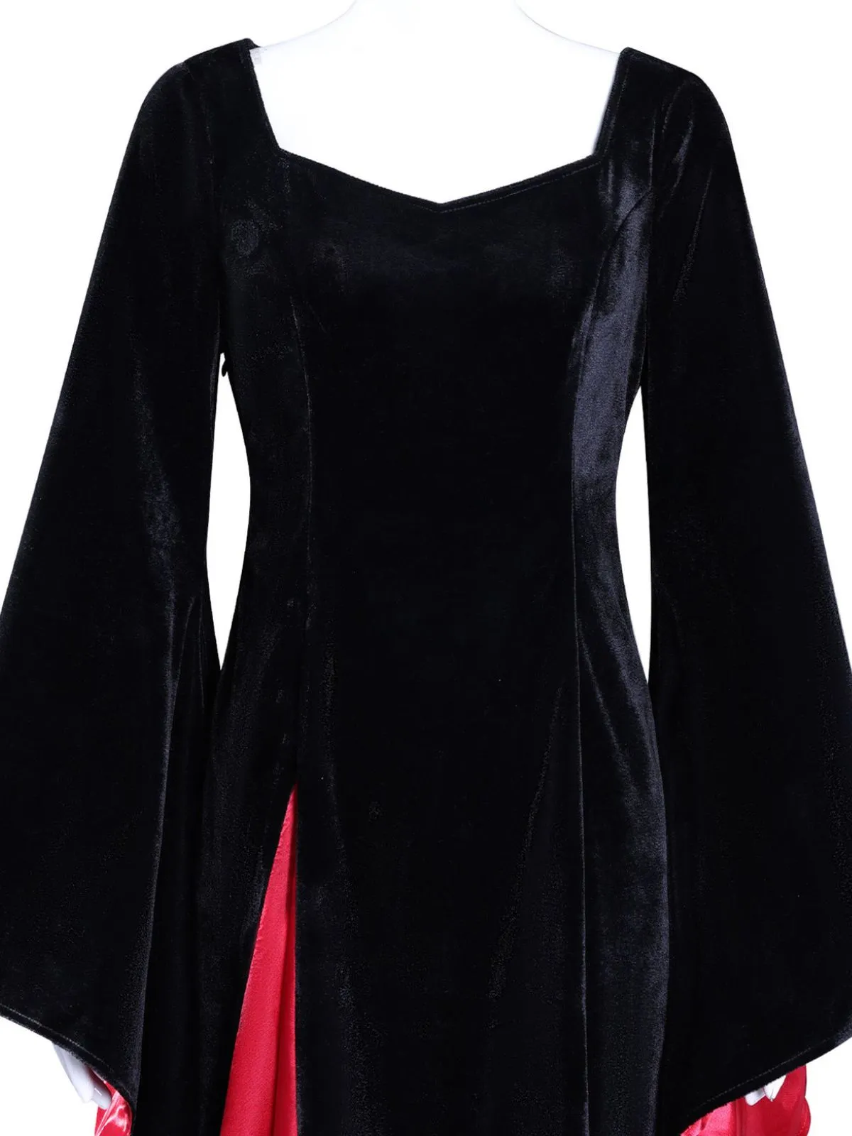1930s Velvet Bell-Sleeve Wednesday Addams Style Dress sold by Retro Stage product image thumbnail 4