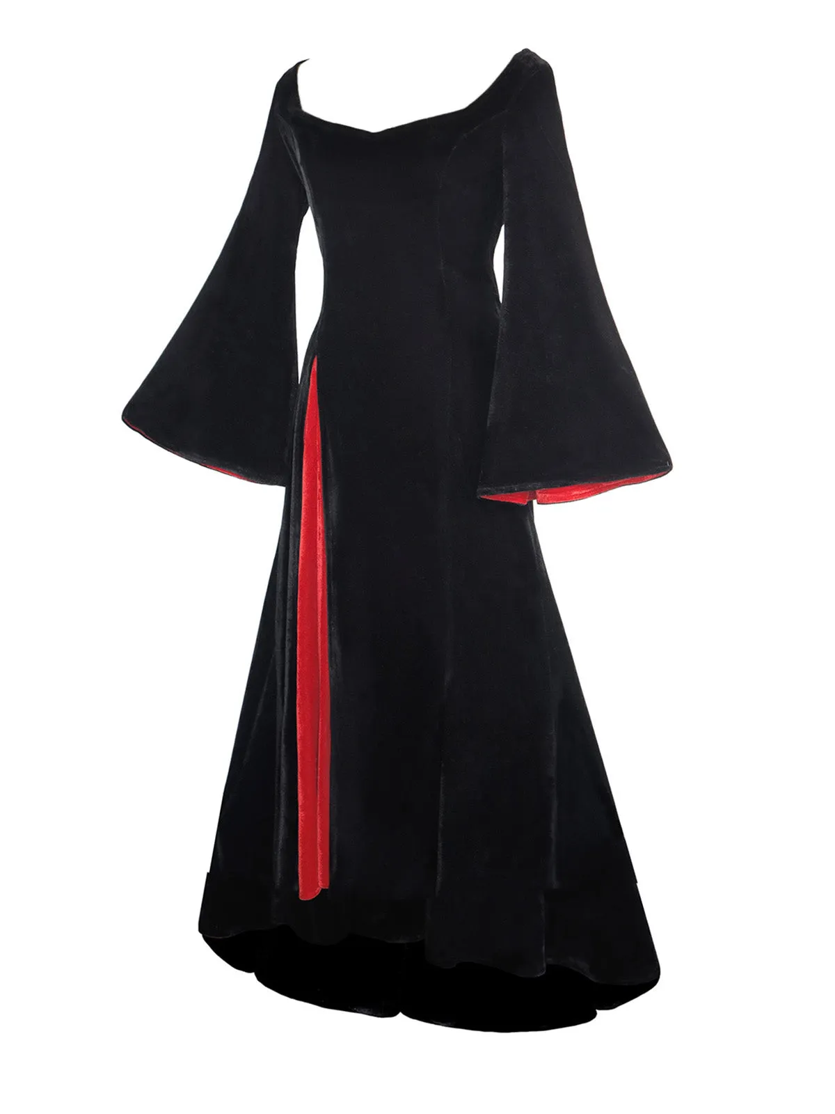 1930s Velvet Bell-Sleeve Wednesday Addams Style Dress sold by Retro Stage product image thumbnail 2