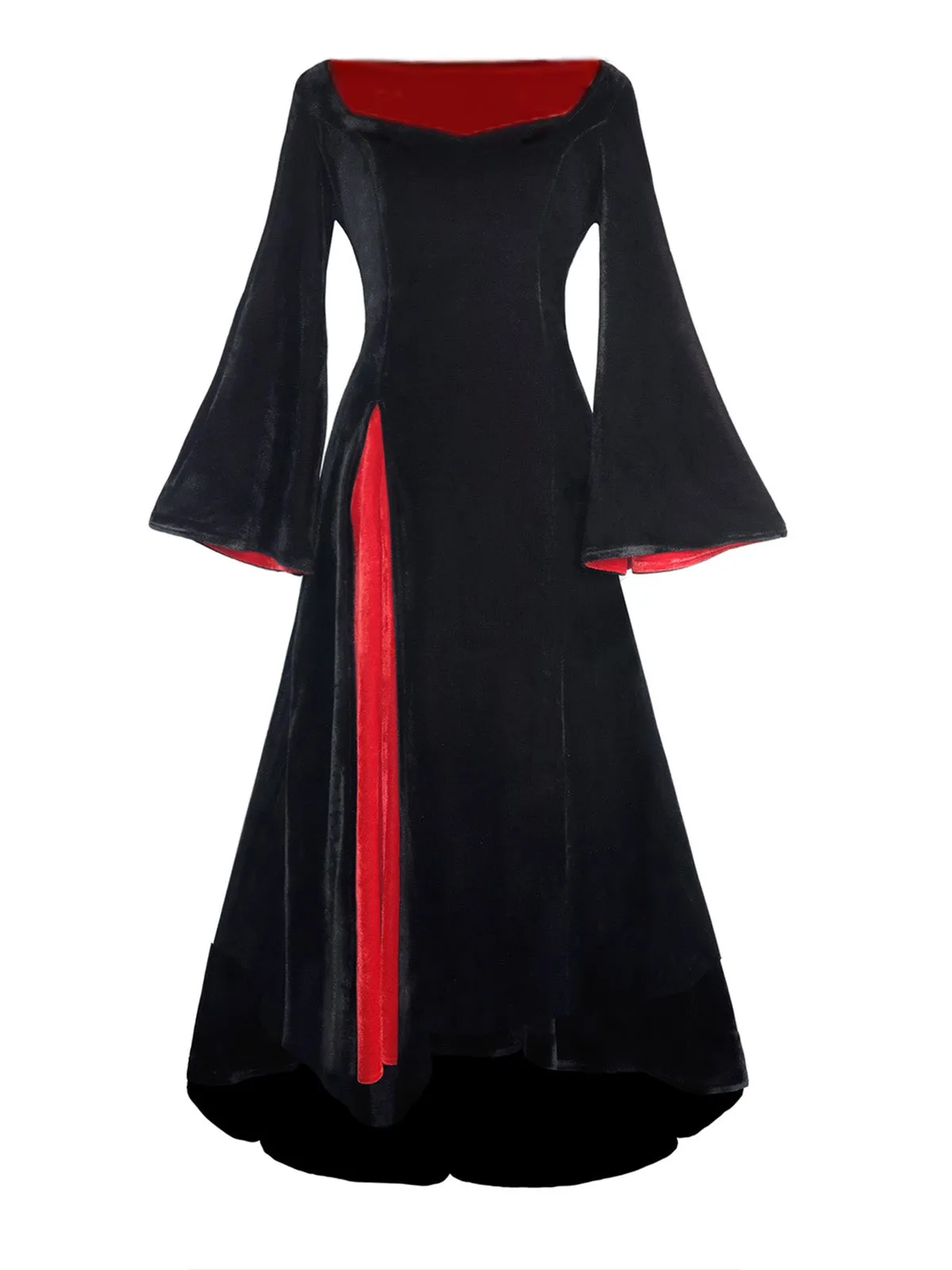 1930s Velvet Bell-Sleeve Wednesday Addams Style Dress sold by Retro Stage