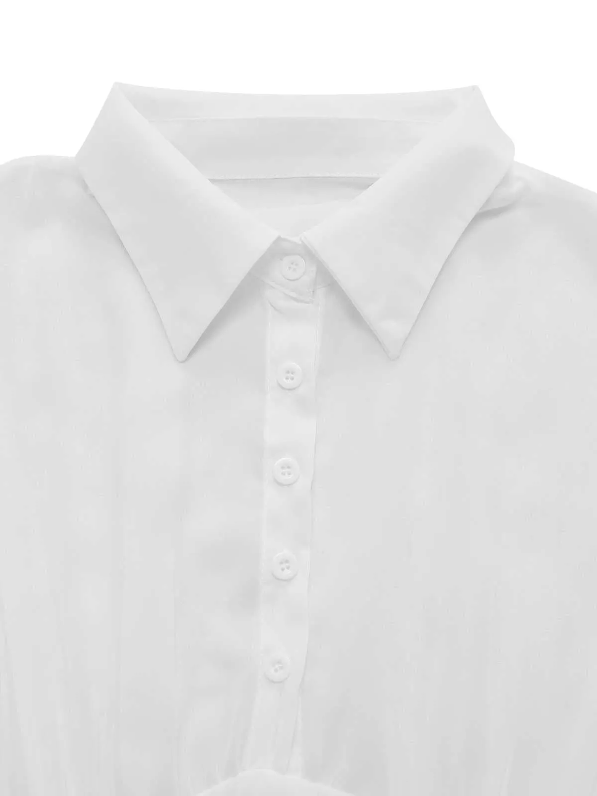 1970s Sheer Solid Shirt Dress sold by Retro Stage product image thumbnail 3