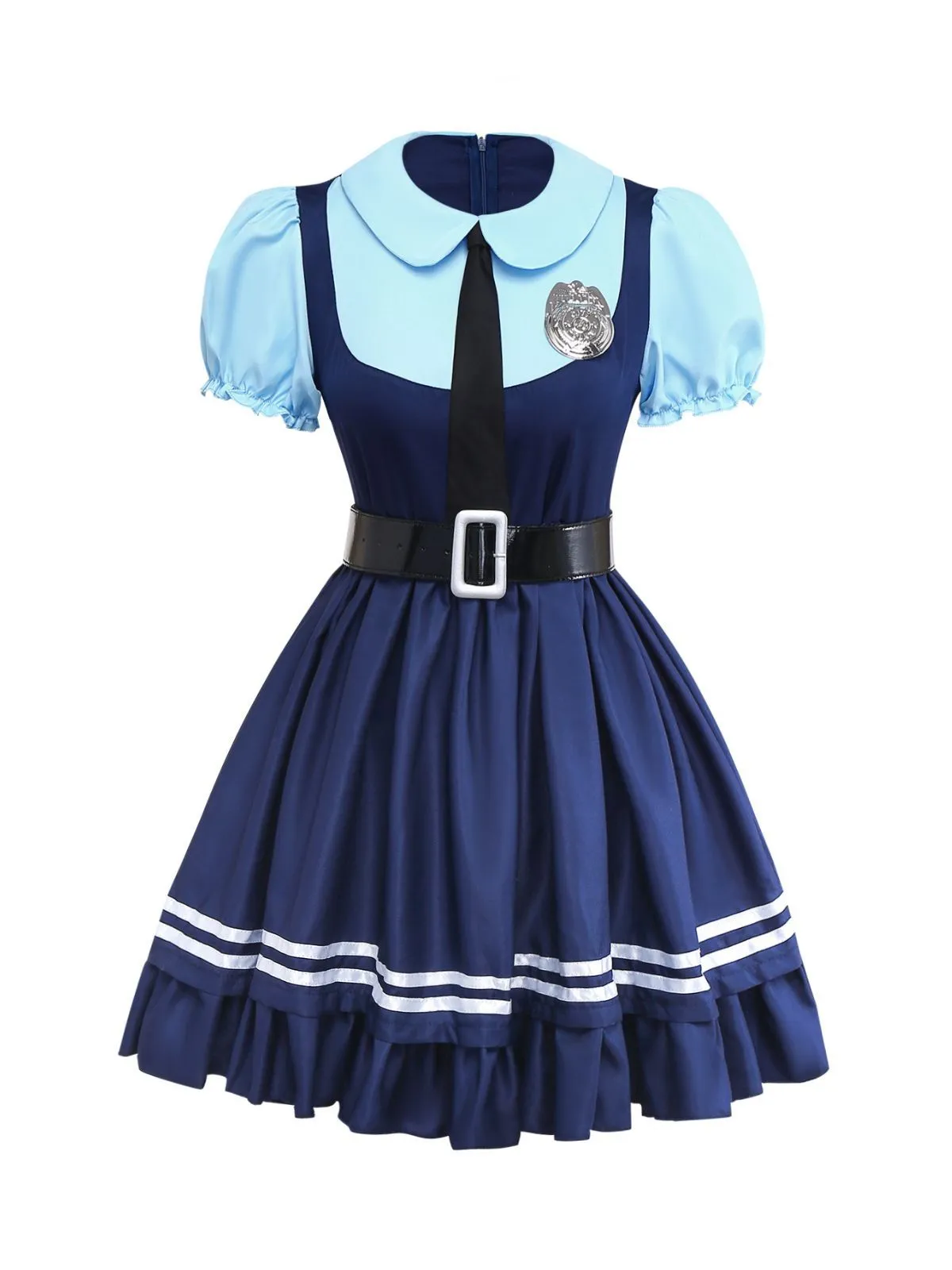 1960s Bunny Officer Mock Two-Piece Shirt Dress Set sold by Retro Stage
