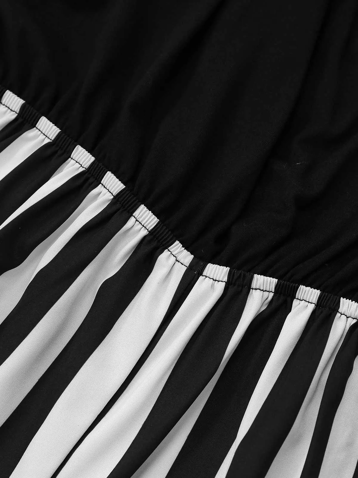 1970s Spaghetti Strap Striped Belted Jumpsuit sold by Retro Stage product image thumbnail 4