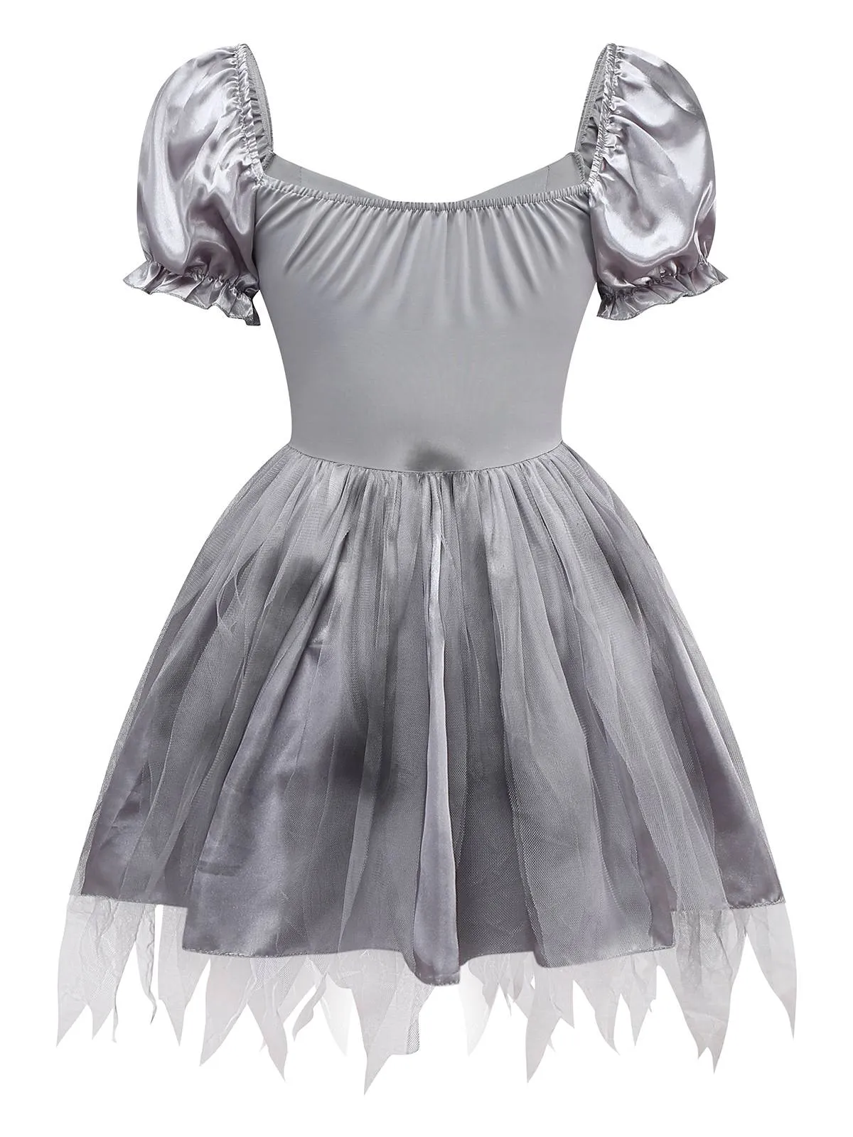 Gray 1950s Ghost Bride Zombie Tutu Dress sold by Retro Stage product image thumbnail 2