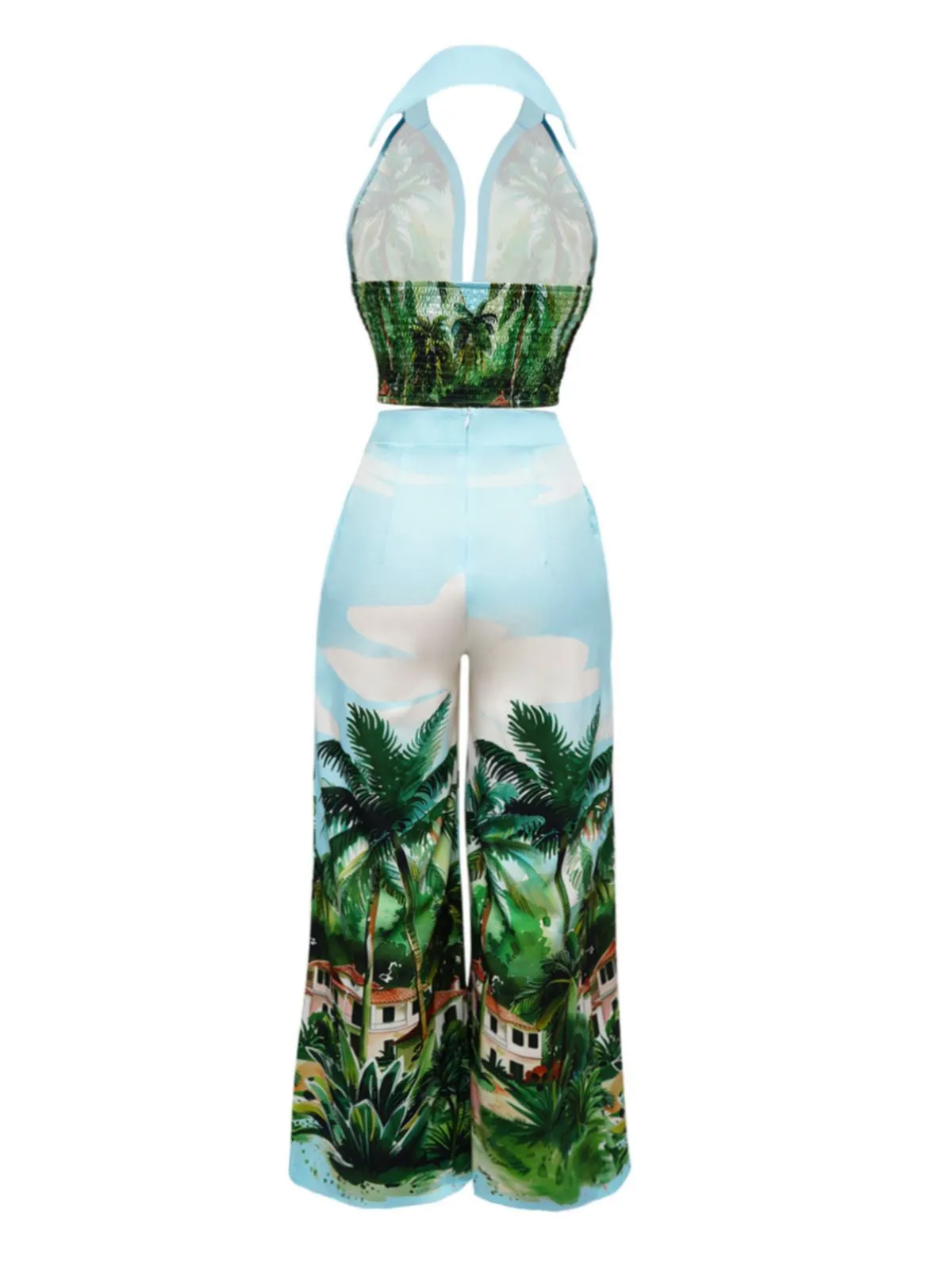 2PCS 1950s Tropical Style Halter Top & Pants sold by Retro Stage product image thumbnail 5