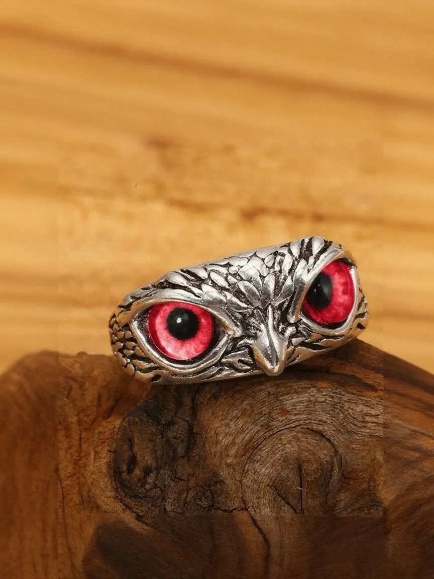 Vintage Evil Eye Owl Ring sold by Retro Stage product image thumbnail 3