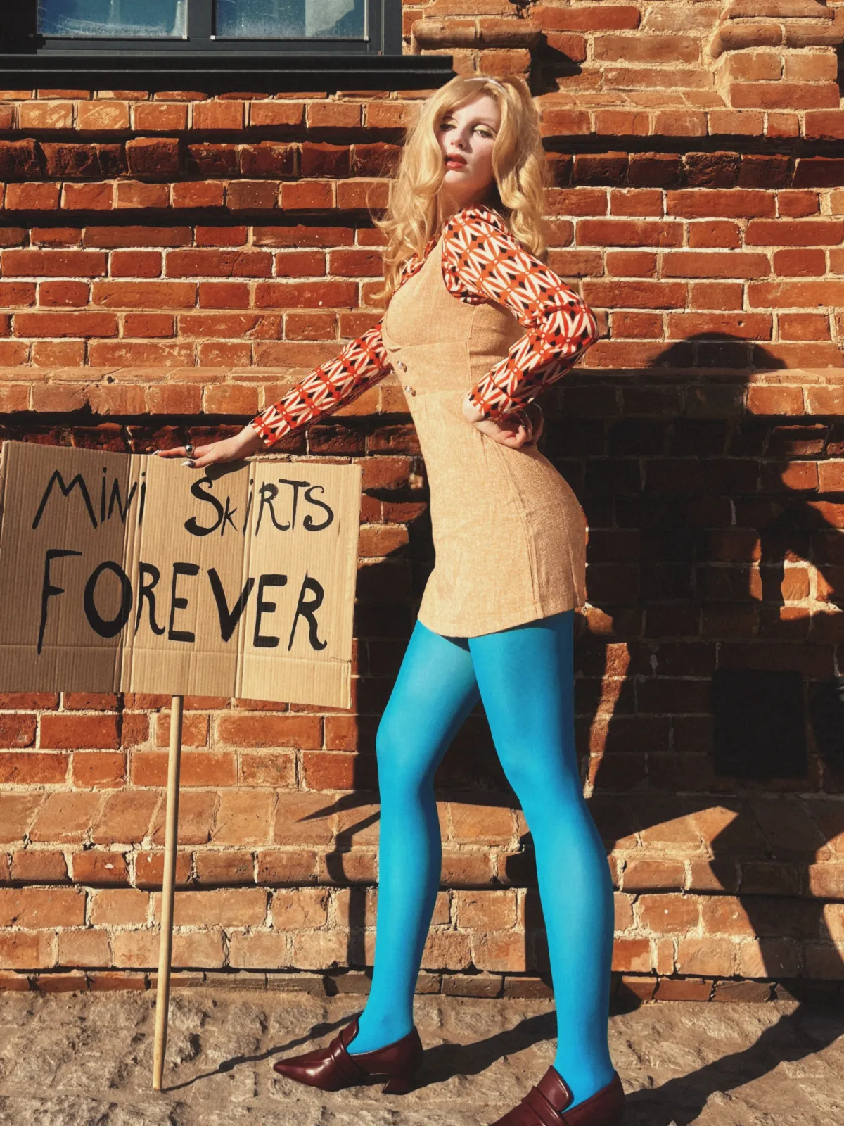 2PCS 1960s Orange Blouse & Tweed Mini Dress sold by Retro Stage