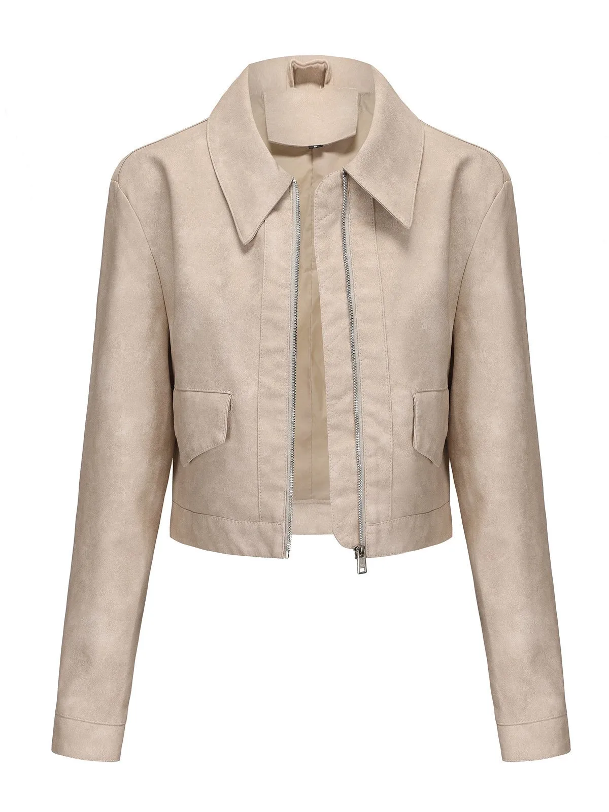 1950s Lapel Leather Long Sleeve Jacket sold by Retro Stage product image thumbnail 4