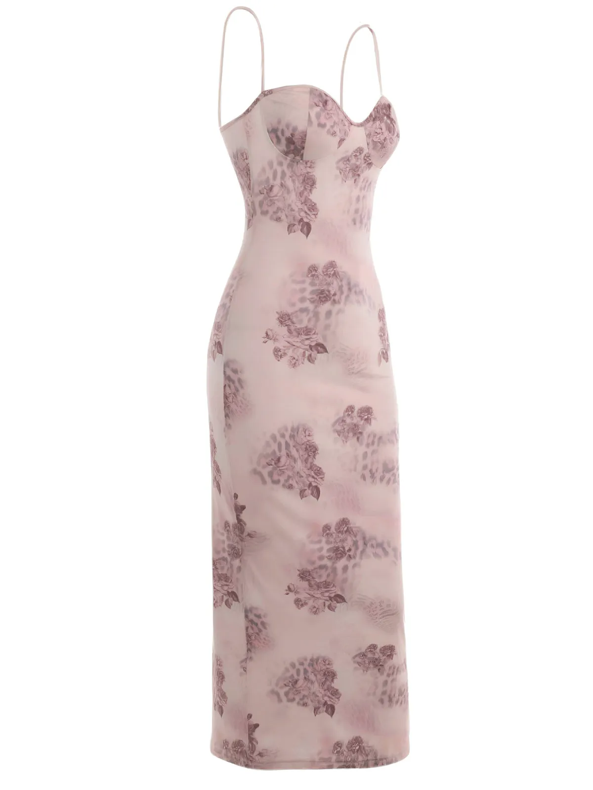 1930s Spaghetti Strap Leopard Floral Dress sold by Retro Stage product image thumbnail 2